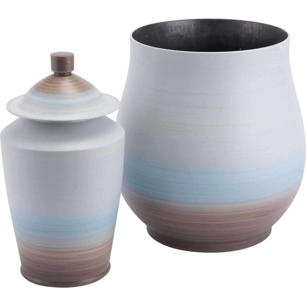 Dune Jar/Vase Light Blue/Brown