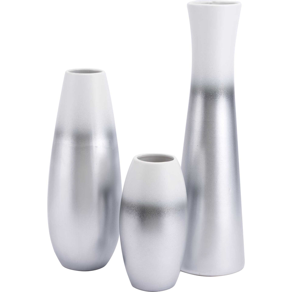 Stratos Vase Silver/White