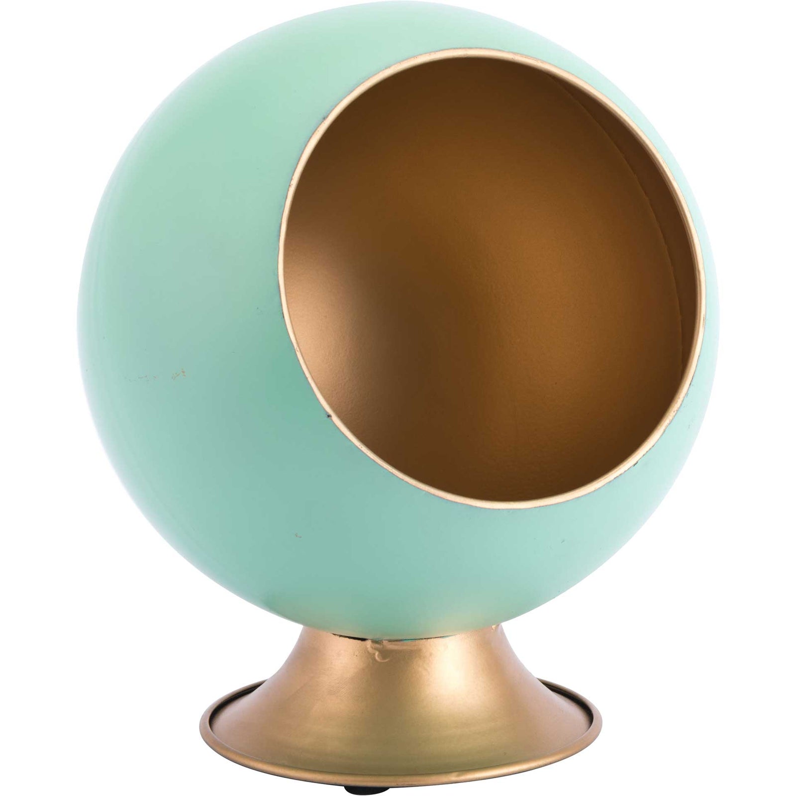 Nest Small Metal Planter Green