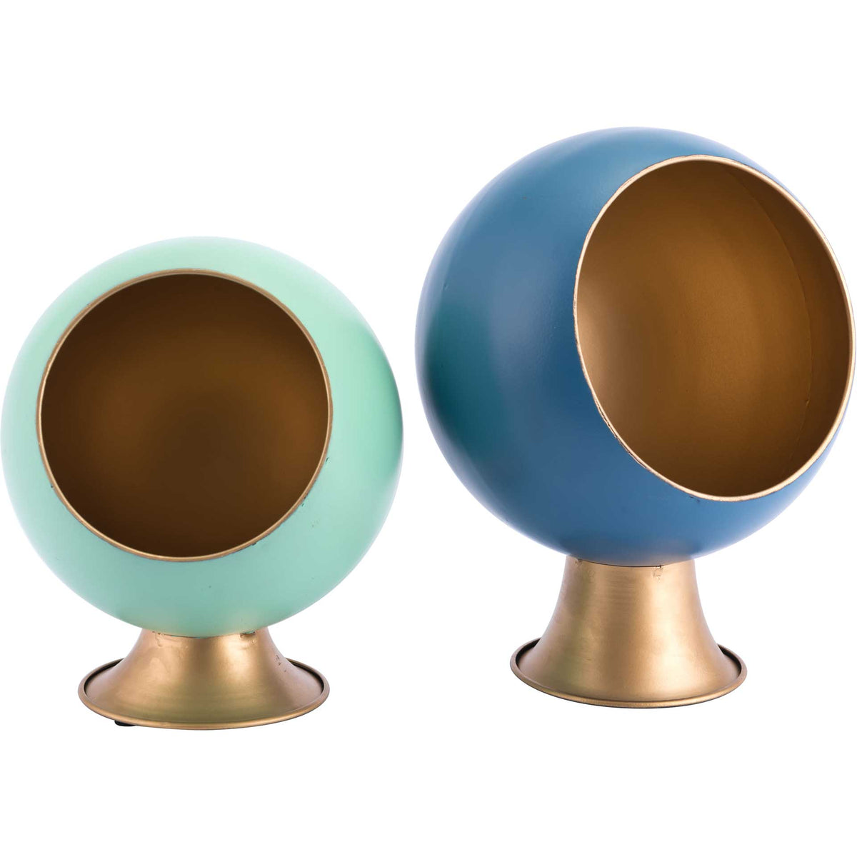 Nest Large Metal Planter Blue