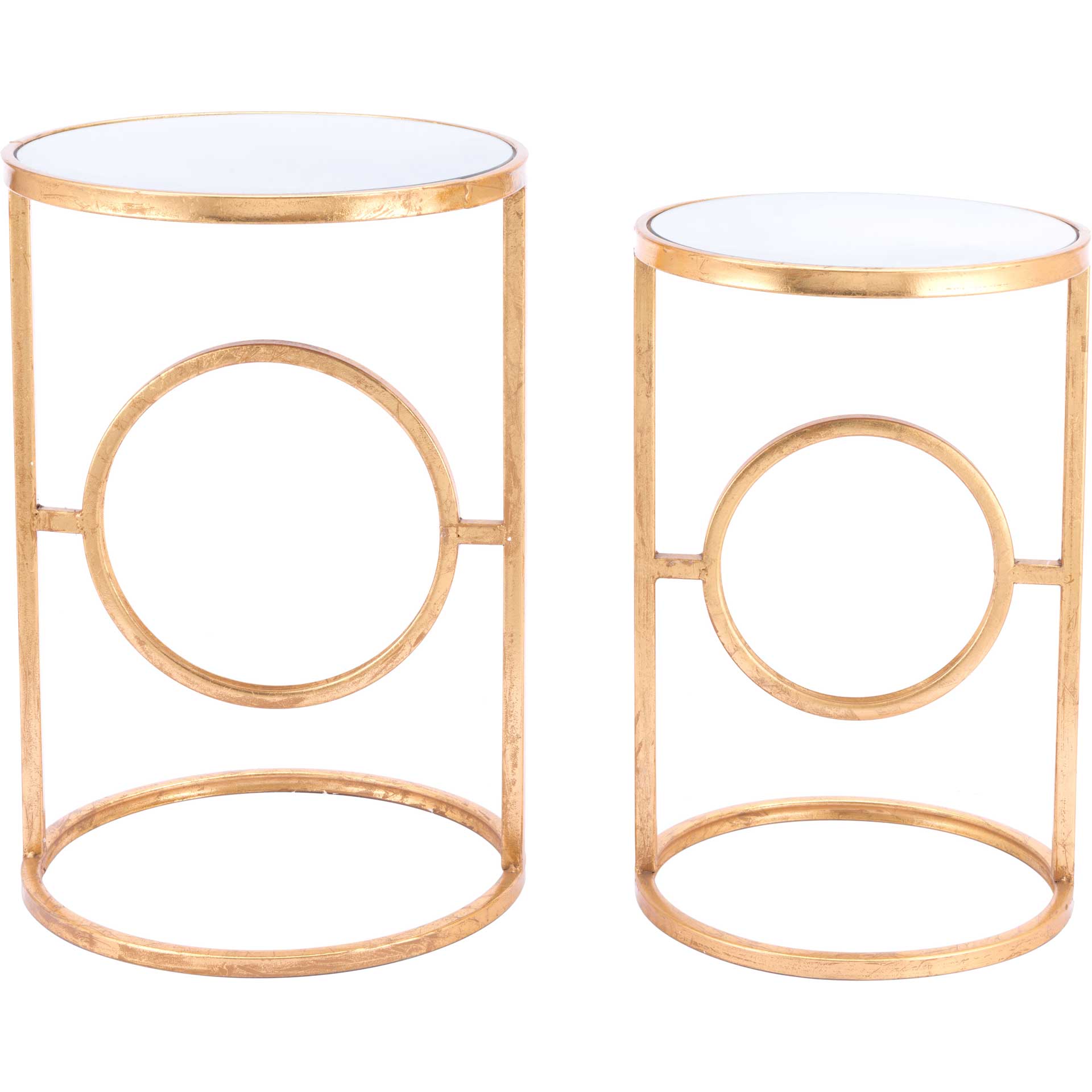 Aro End Table Gold (Set of 2)
