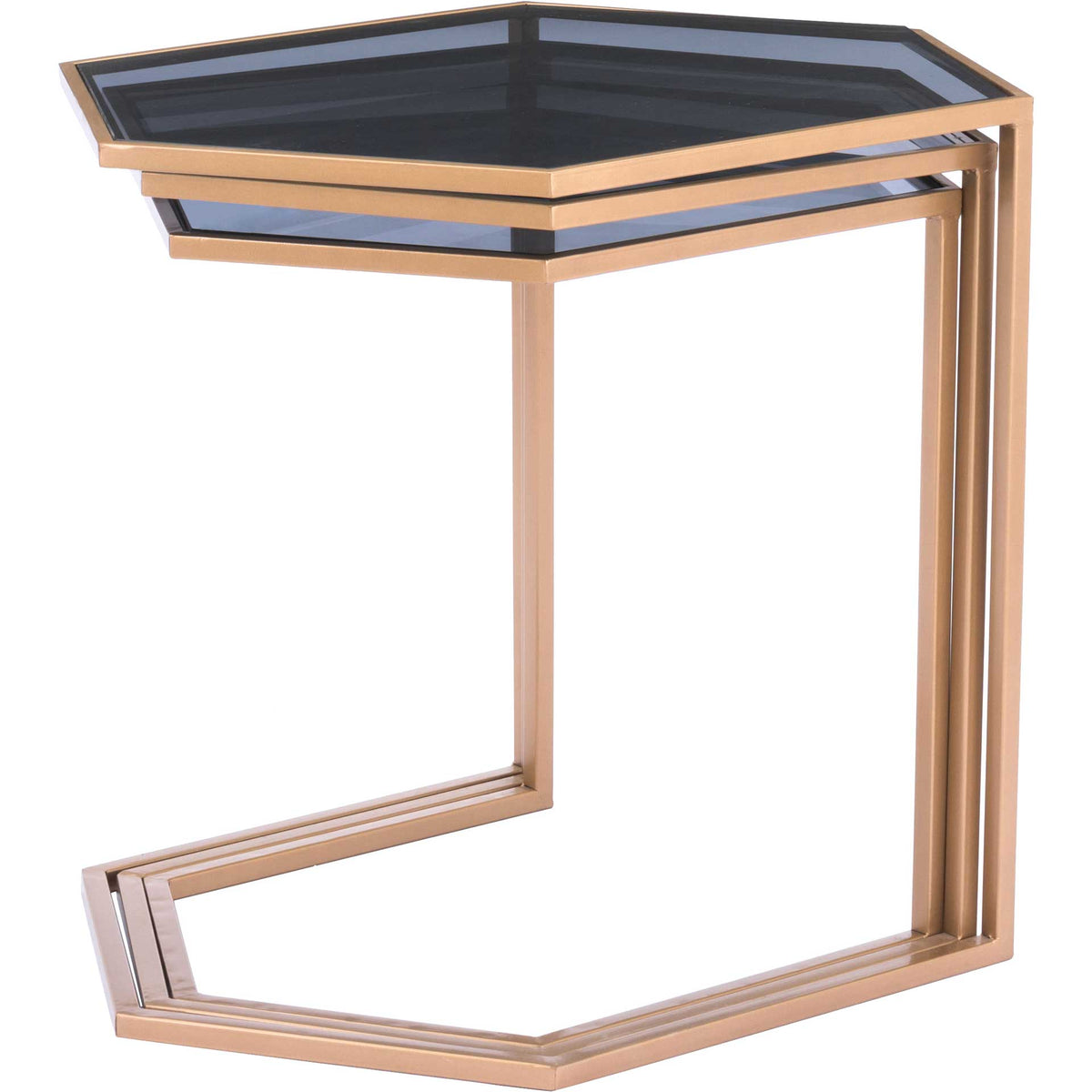 Geo 3-Piece Nesting Table Black/Gold