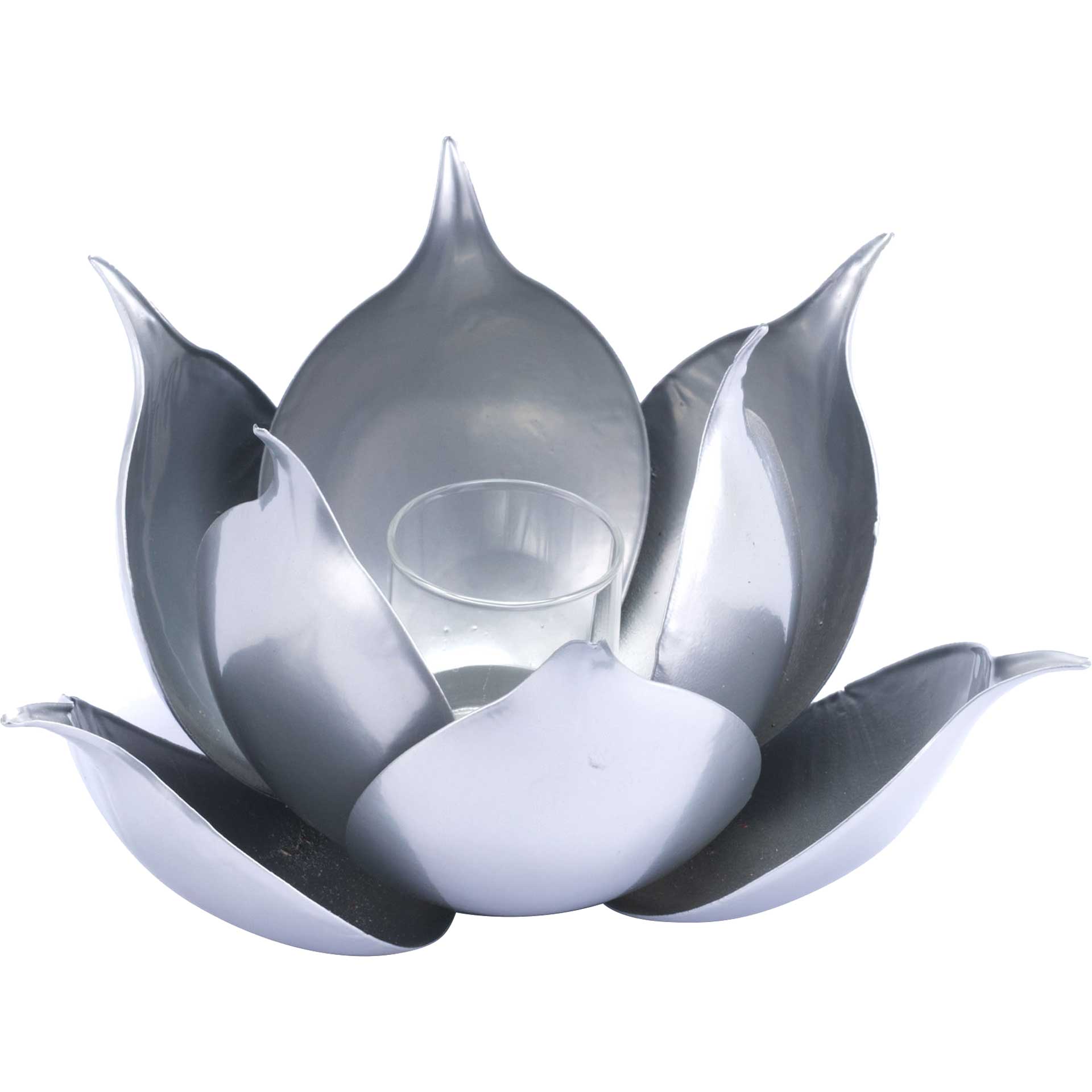 Lotus Candle Holder Silver