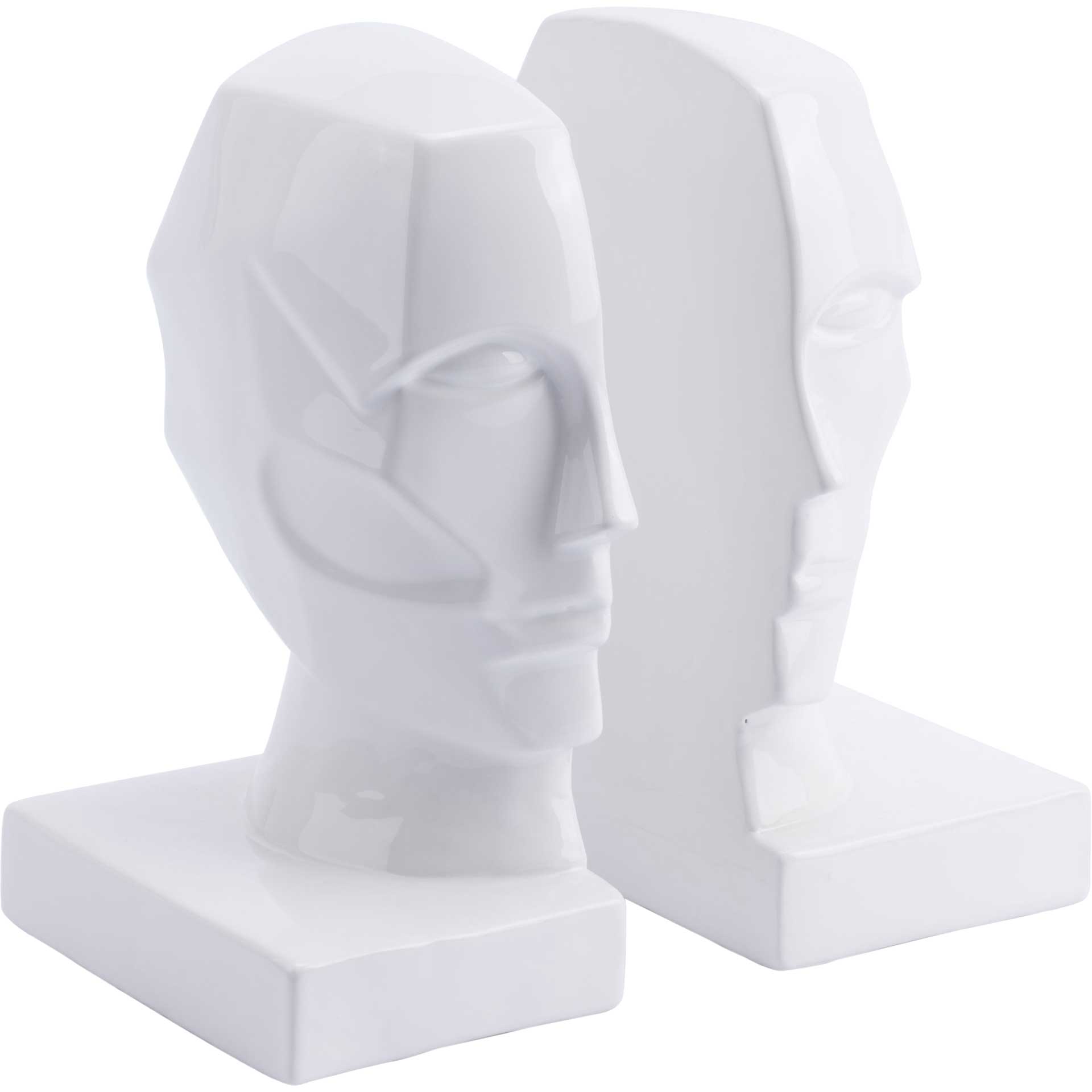 Face Bookends White