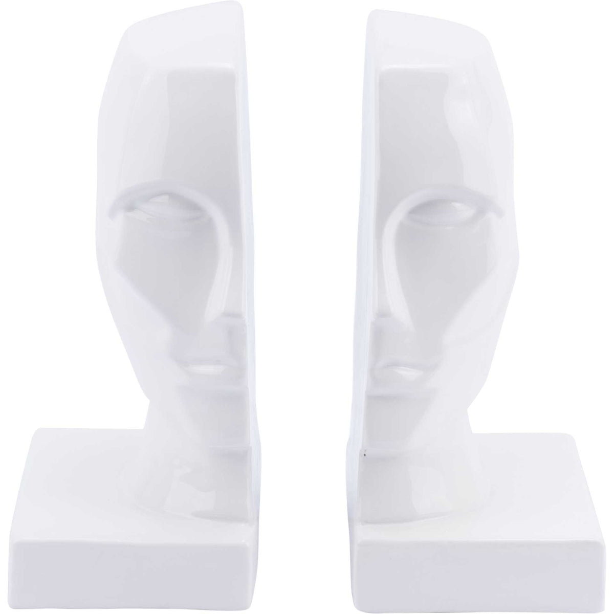 Face Bookends White