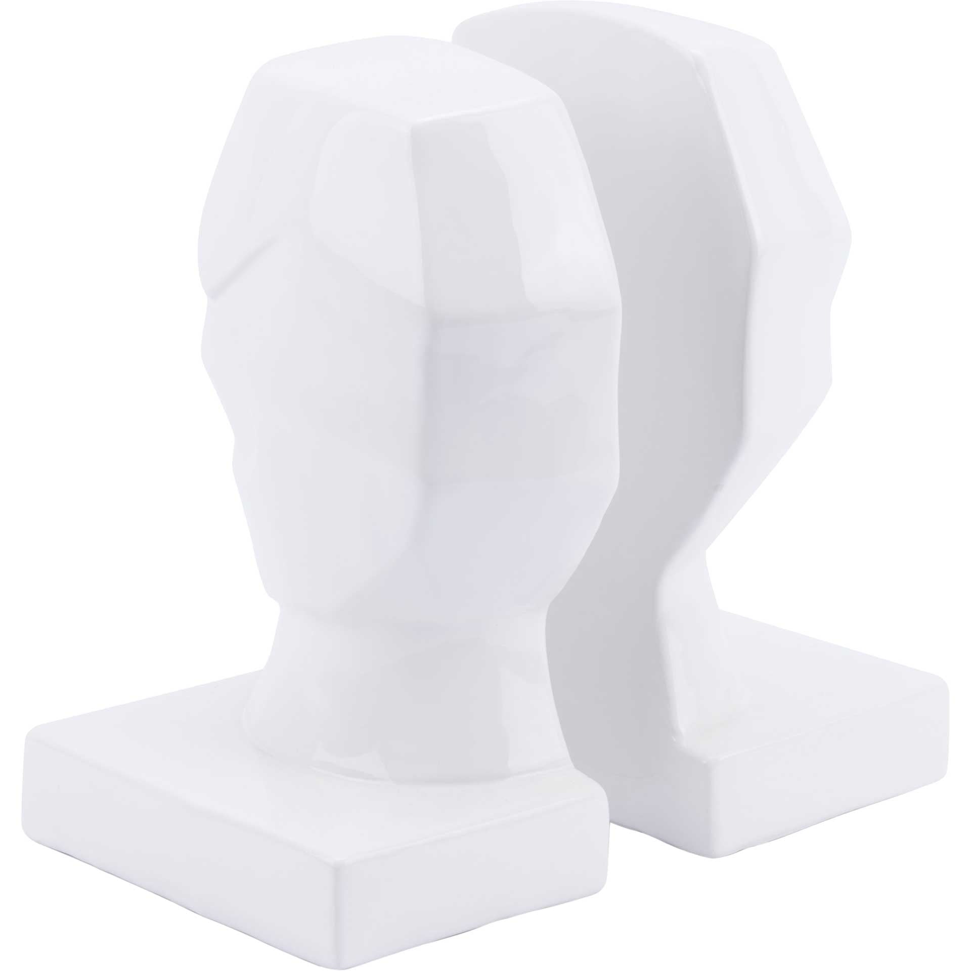Face Bookends White