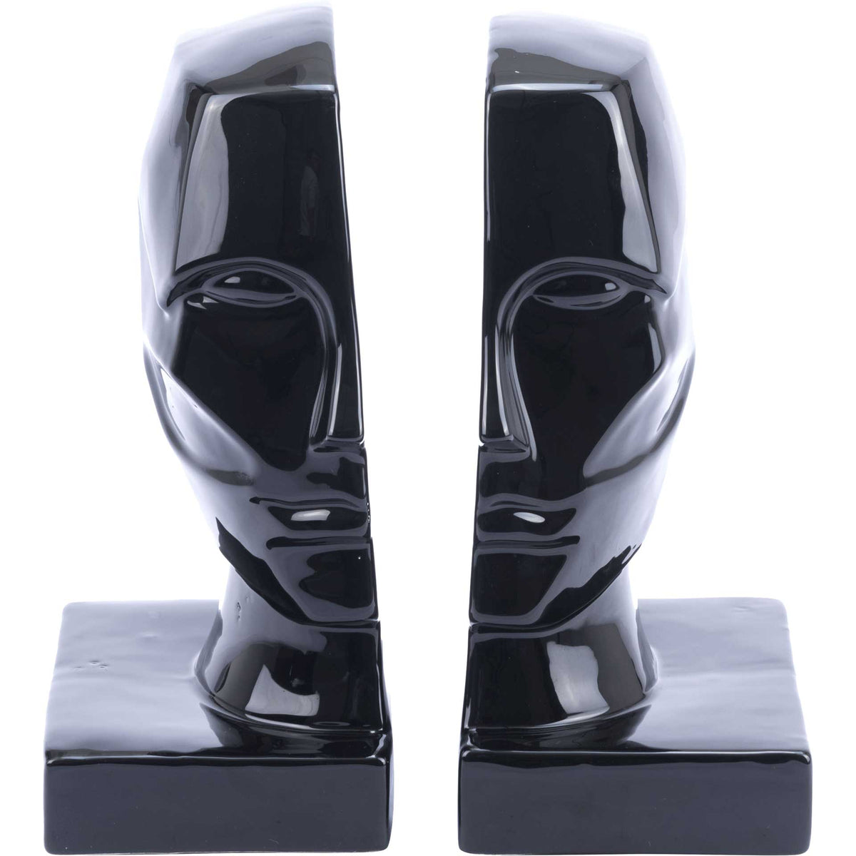 Face Bookends Black