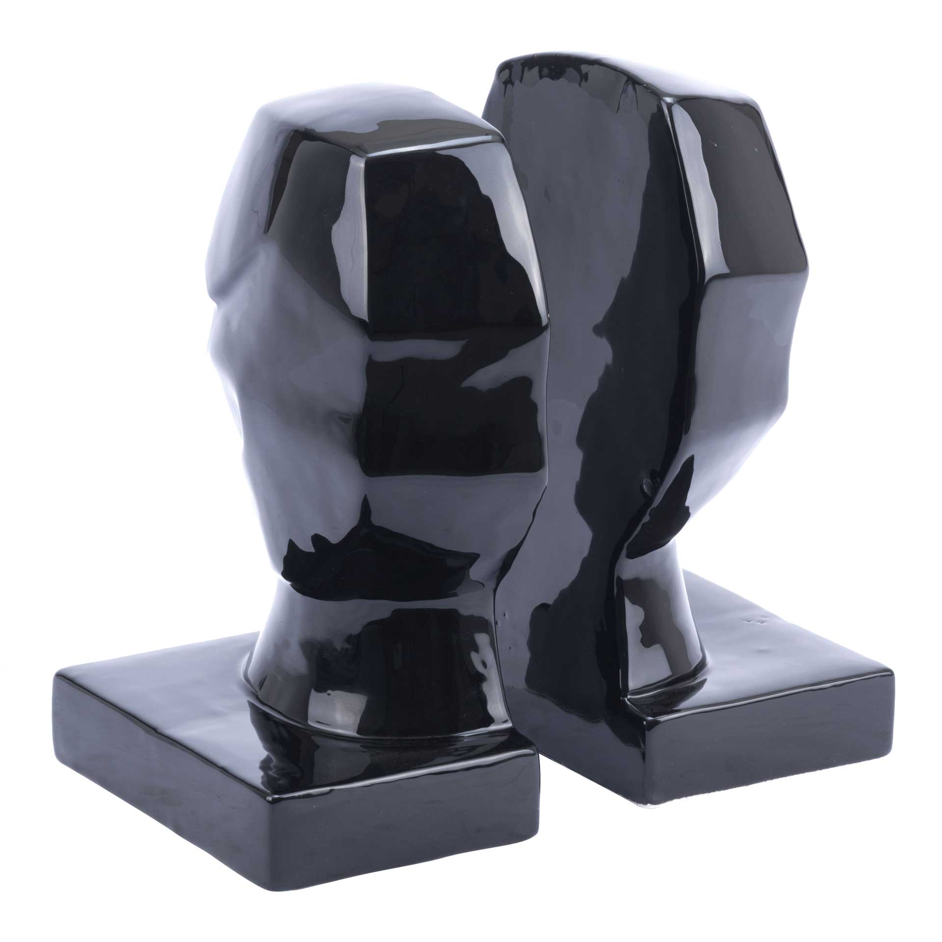 Face Bookends Black