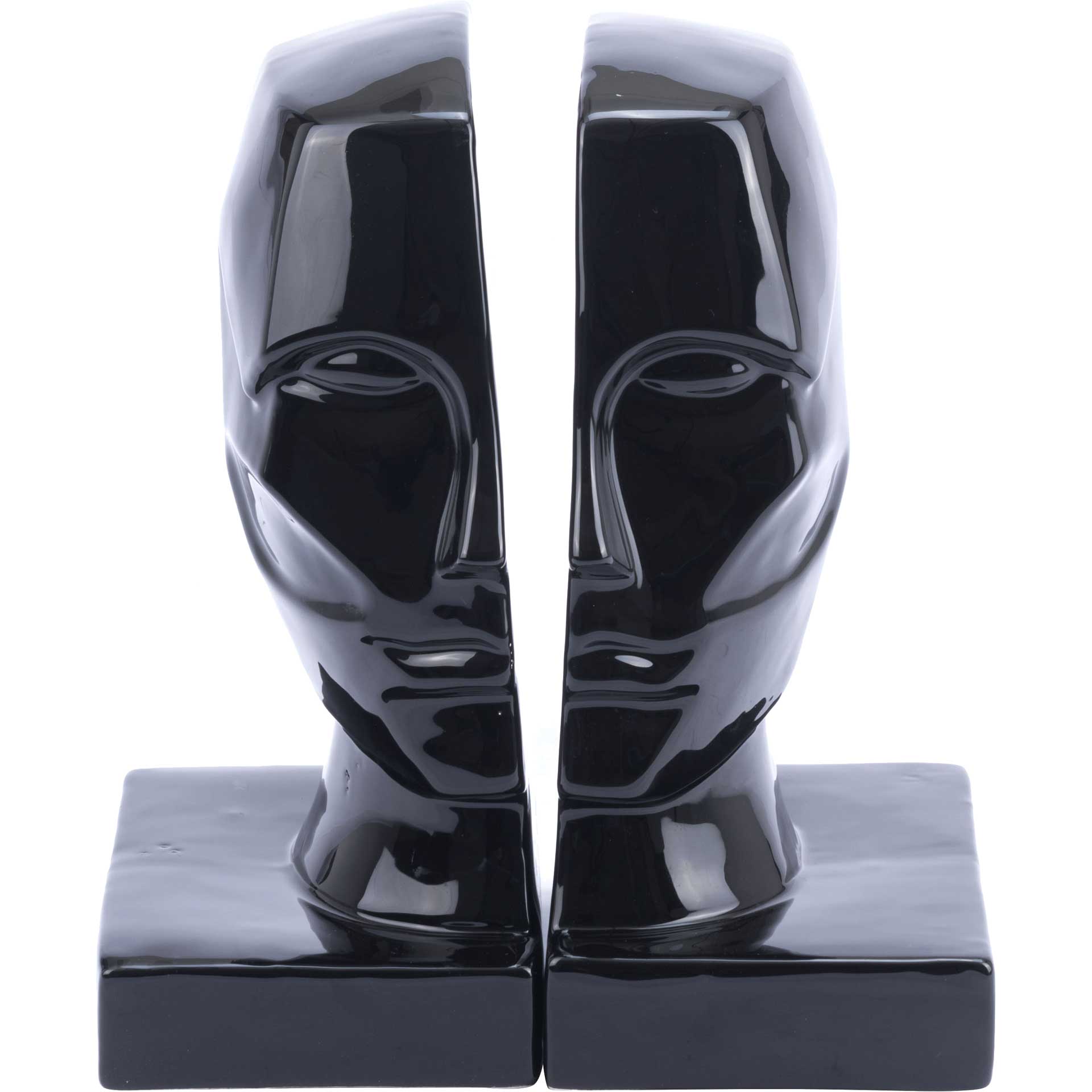 Face Bookends Black