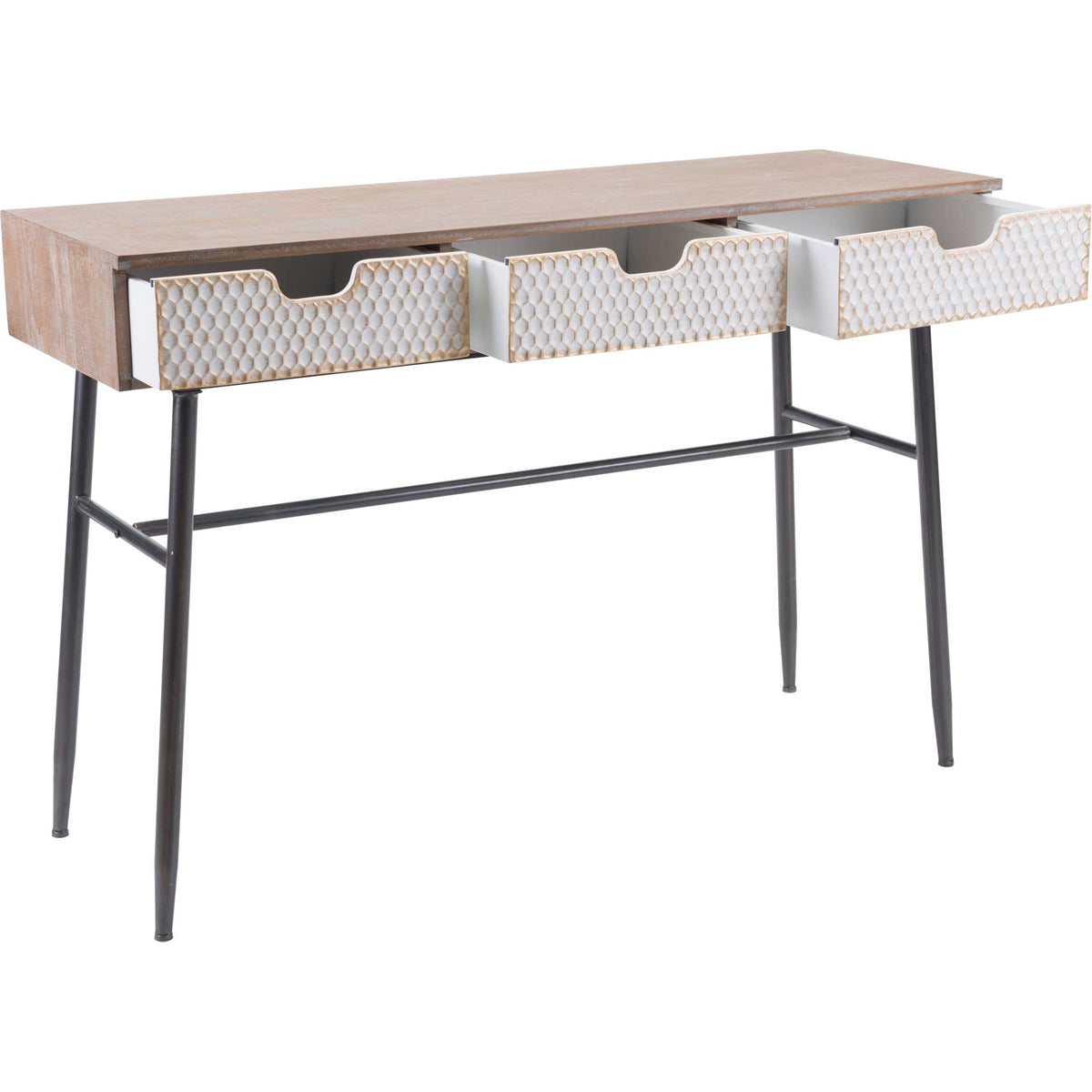 Honeycomb Desk Natural/White