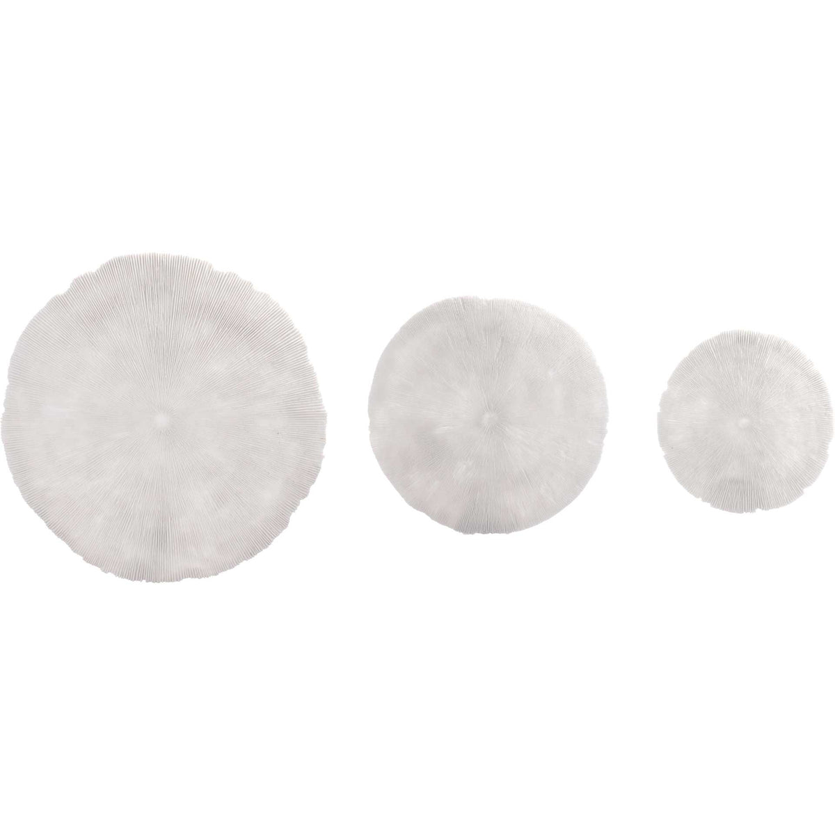 Round Coral Plaque White