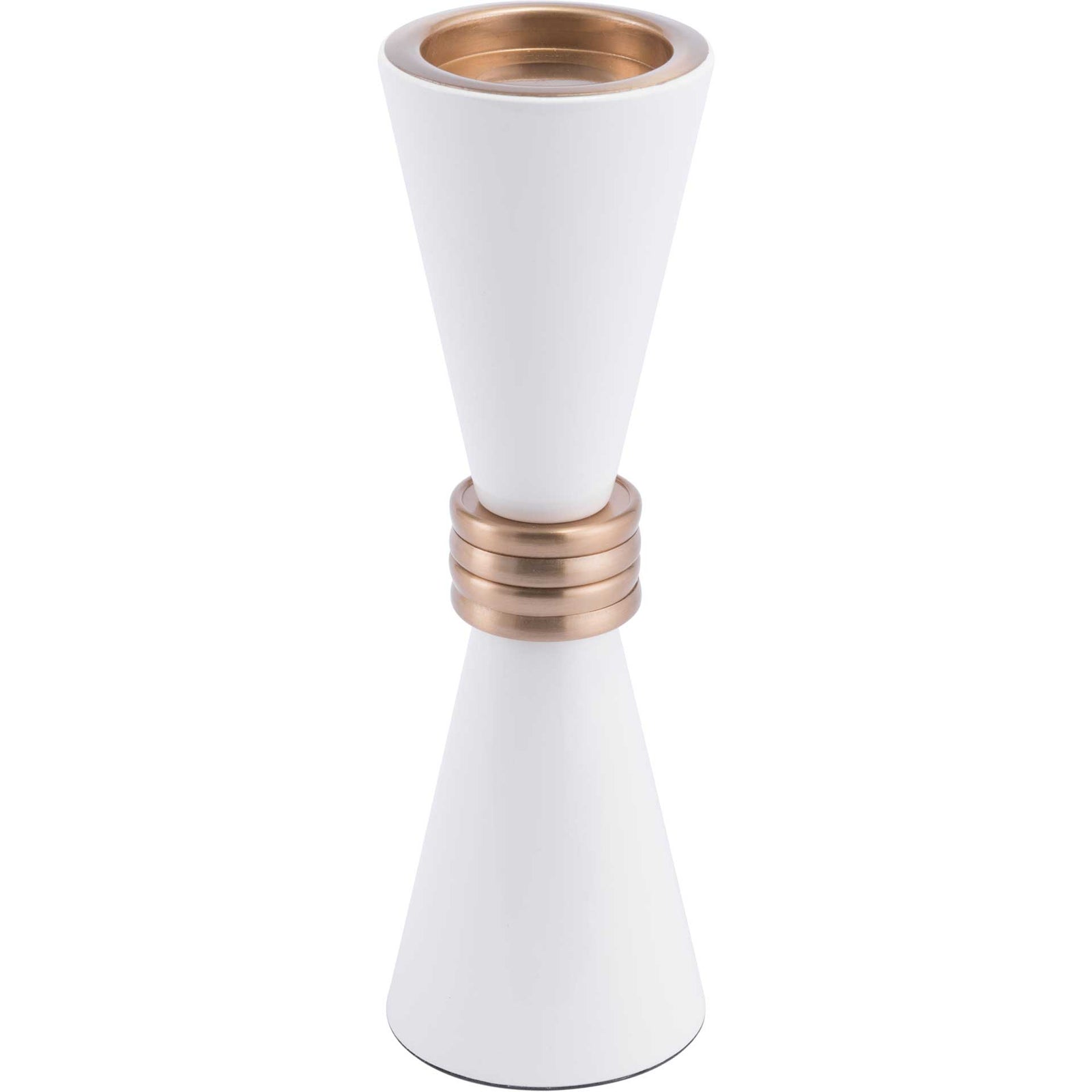 Olga Candle Holder White/Gold