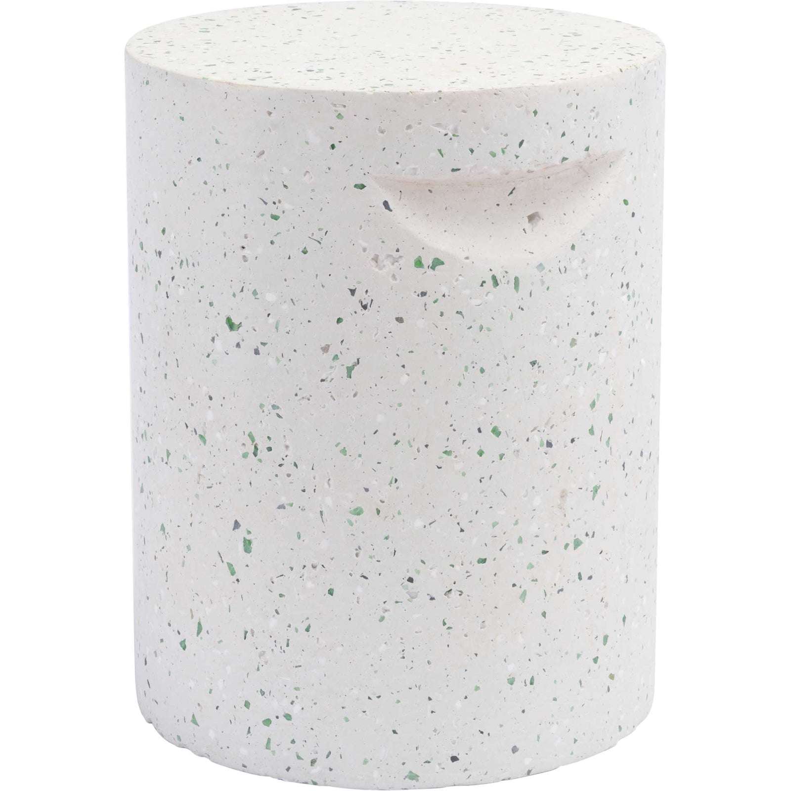 Terrazzo Garden Seat White/Green Terra