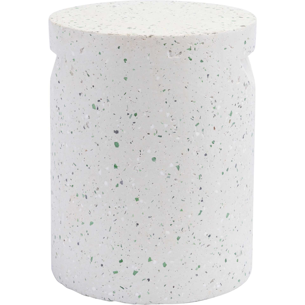 Terrazzo Garden Seat White/Green Terra