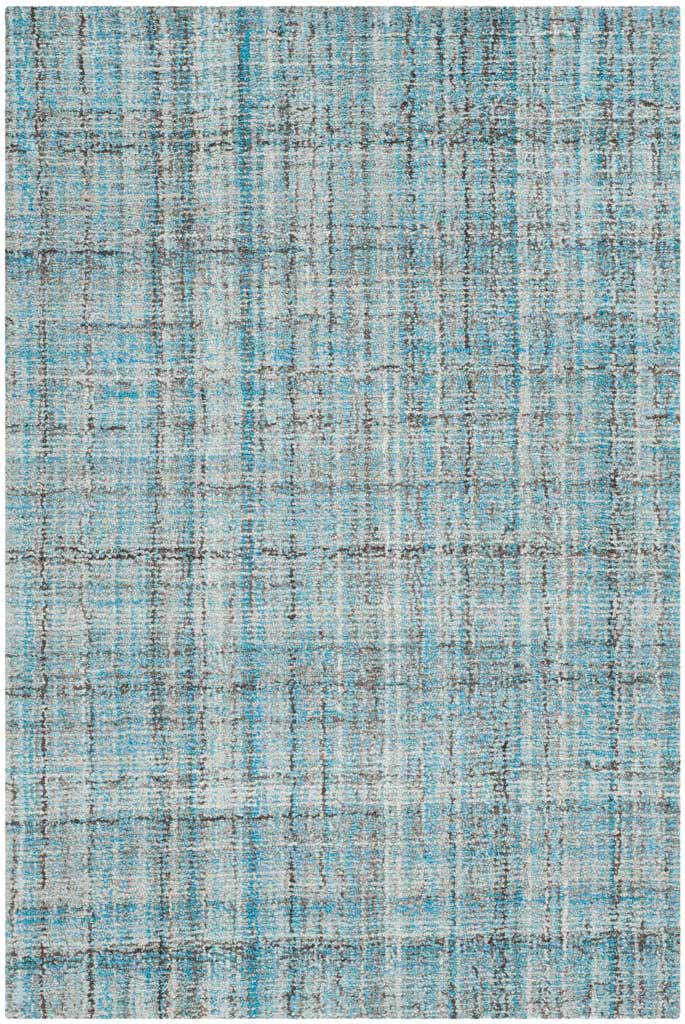 Blue 4' x 6' rug pairs bright turquoise notes with textured, intersecting lines