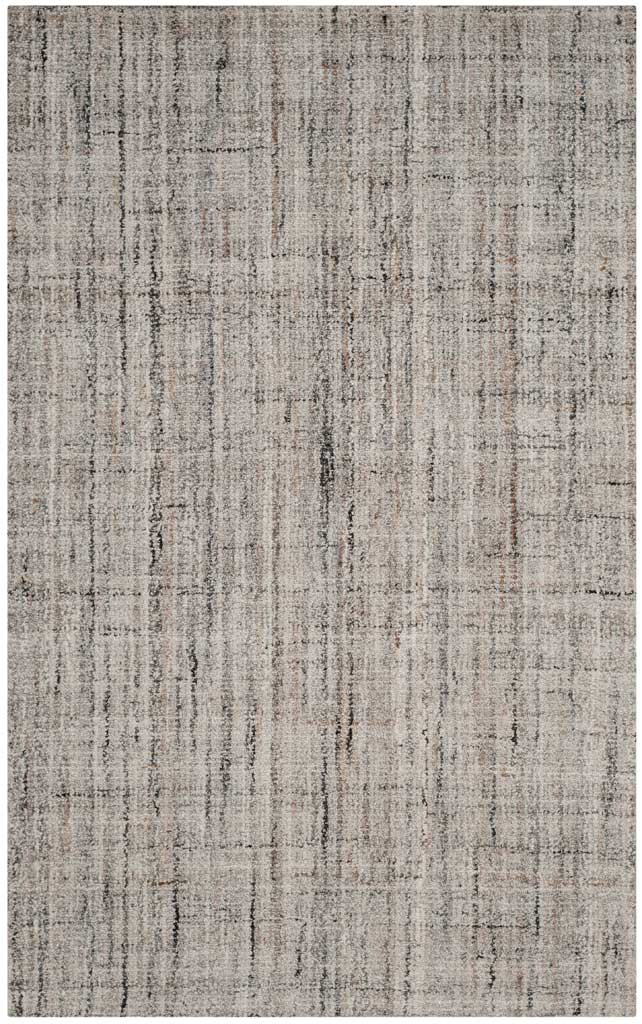 Camel and black 5' x 8' rug features subtle vertical streaks and a broken grid pattern