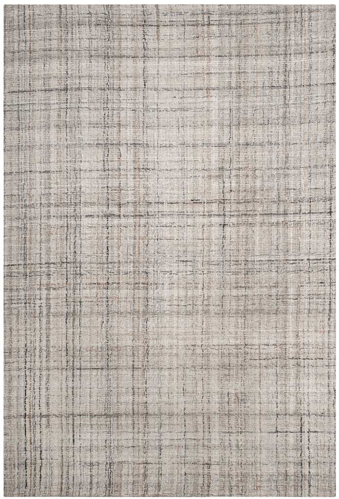 Camel and black 6' x 9' rug combines delicate intersecting lines with a softly textured look
