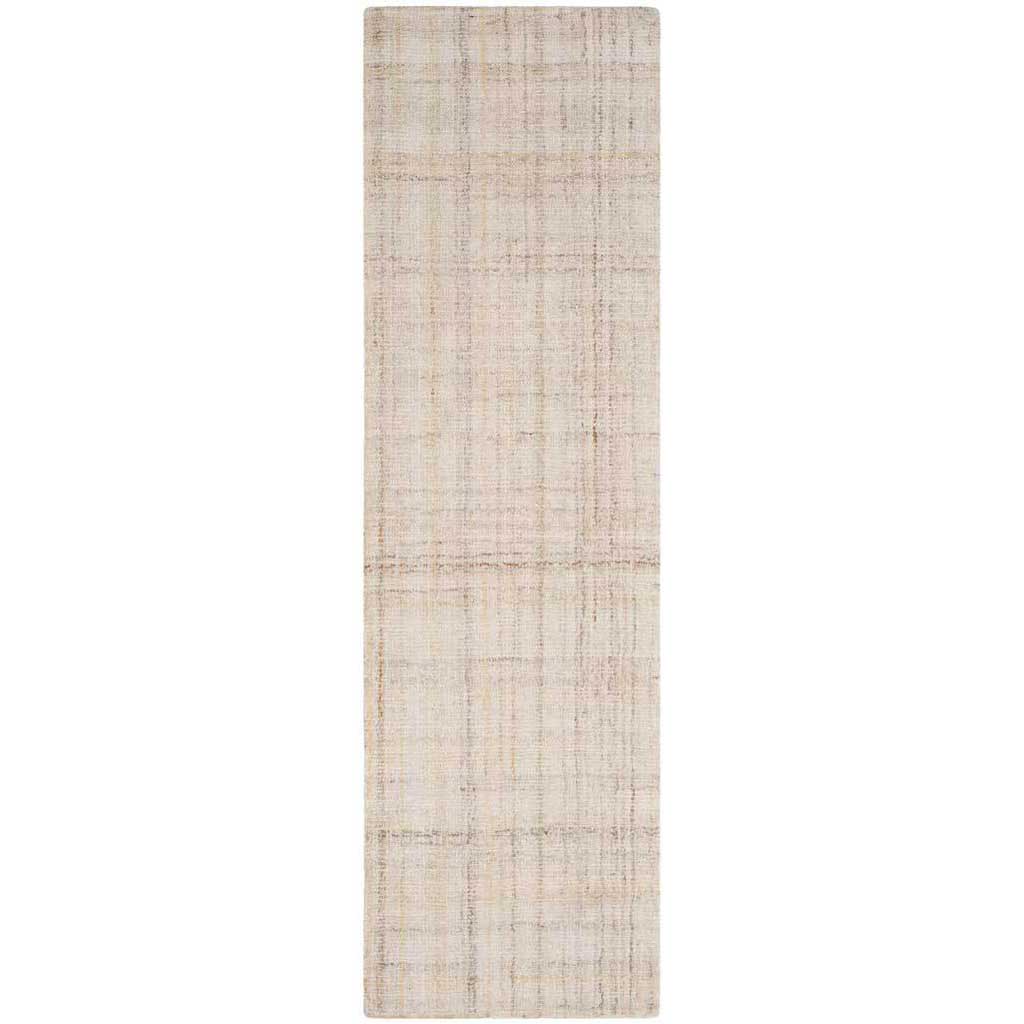 Abstract Ivory/Beige Runner Rug