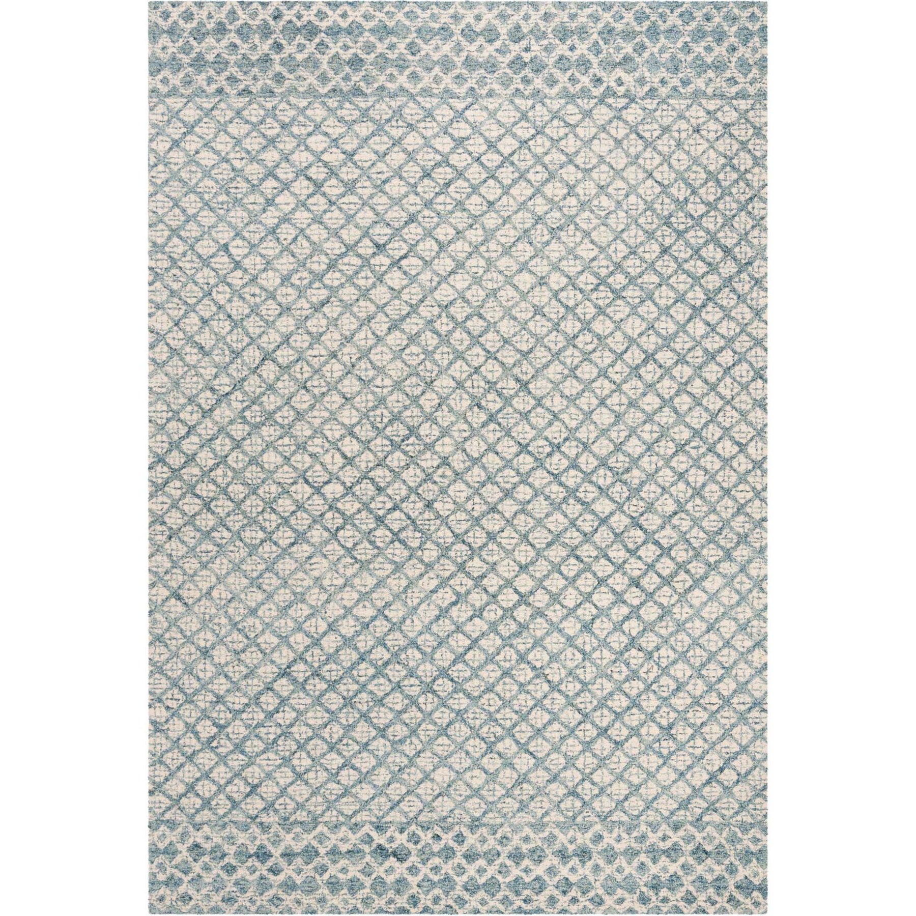 Abstract Blue/Ivory Area Rug