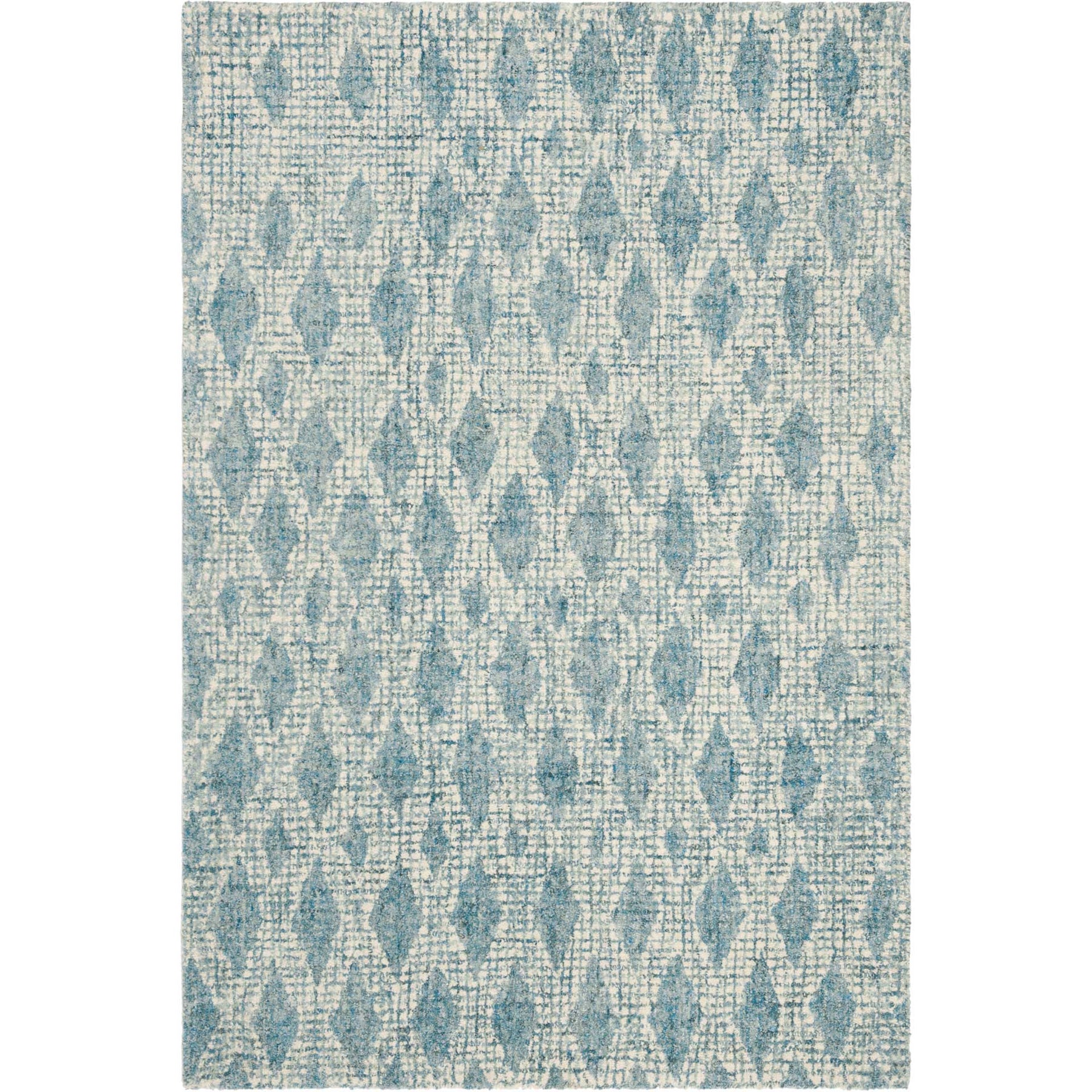 Abstract Ivory/Blue Area Rug