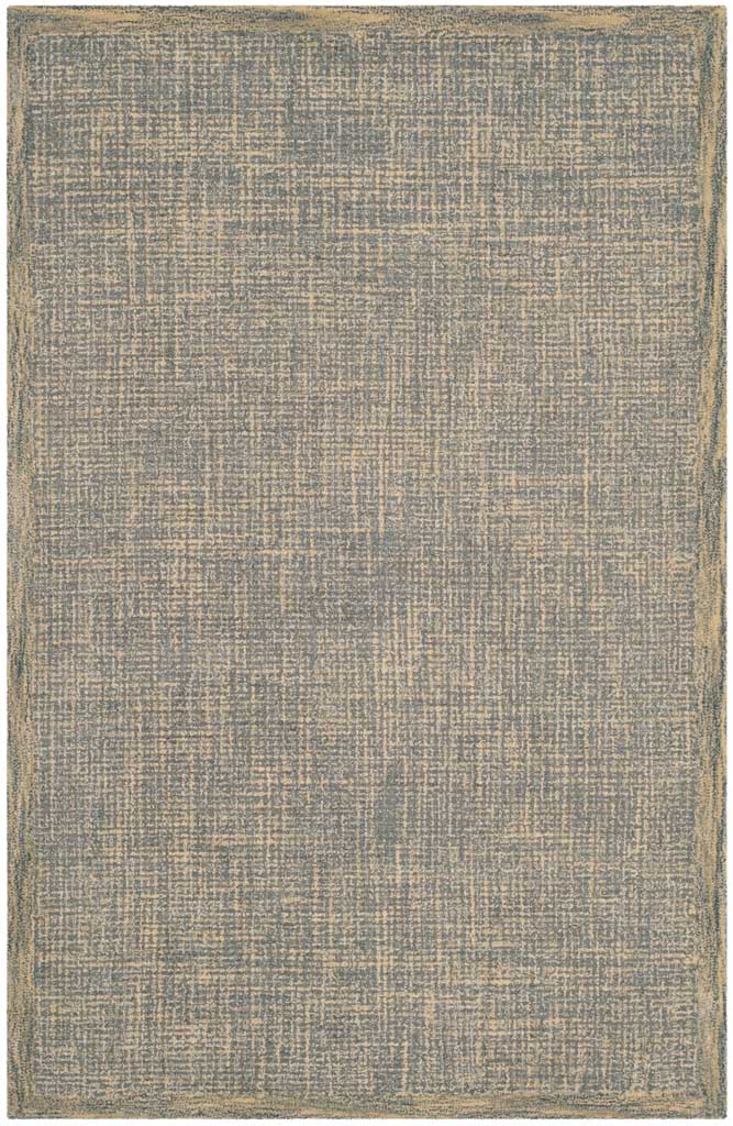 Gold and gray wool area rug blends fine crosshatching with a softly defined border. || ABT220B-8 || top_studio
