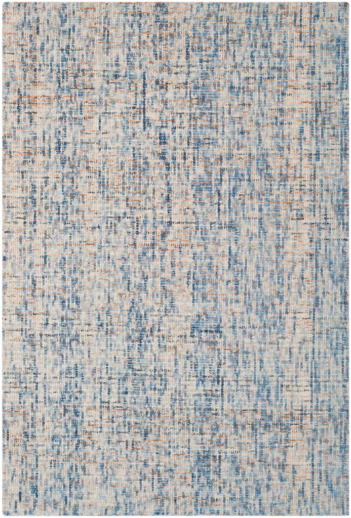 Abstract Dark Blue/Rust Area Rug - Froy.com