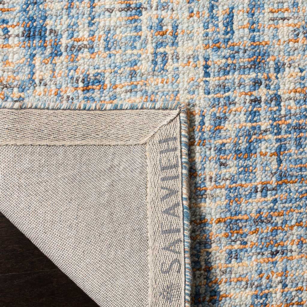 Abstract Dark Blue/Rust Area Rug - Froy.com