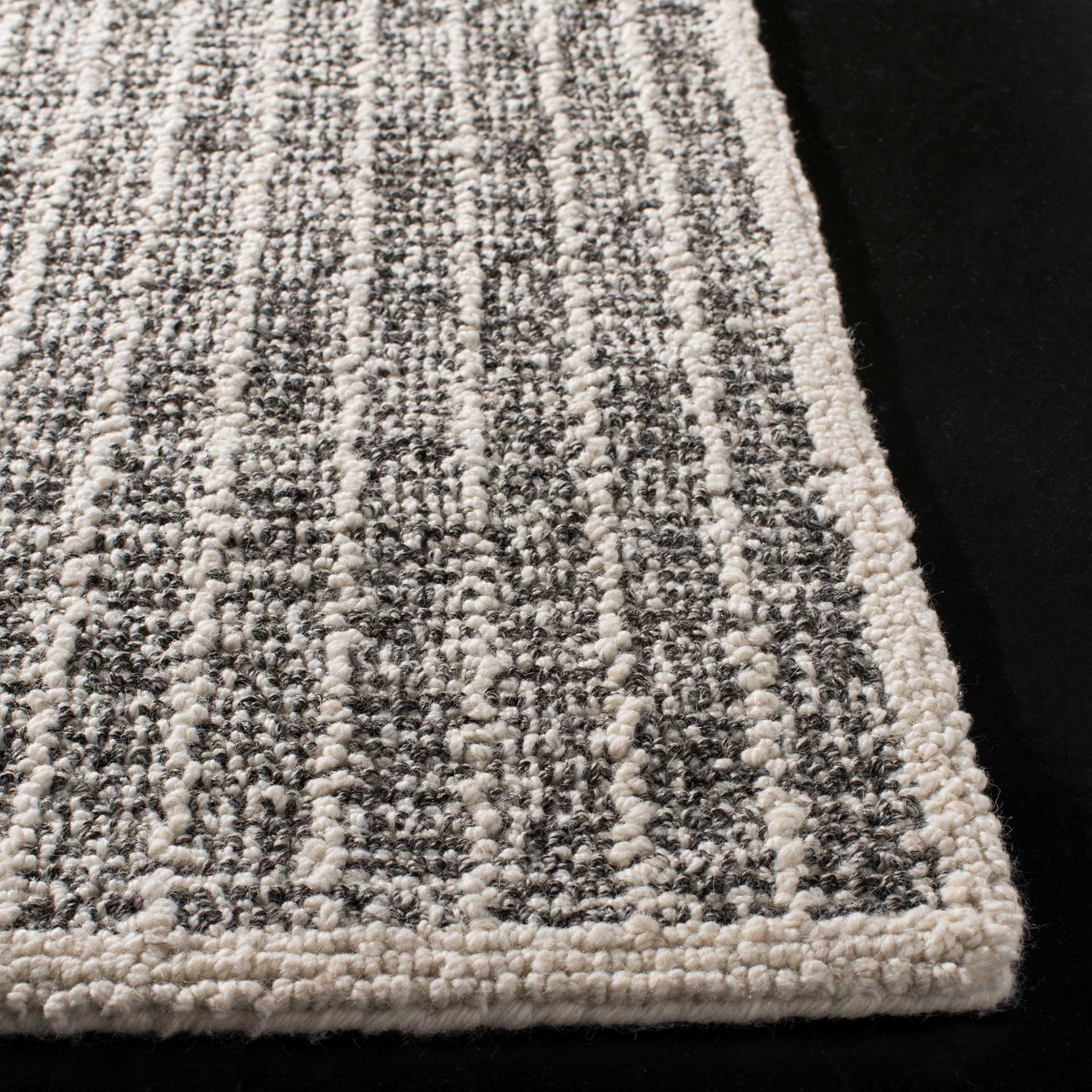 Abstract Ivory/Black Area Rug - Froy.com