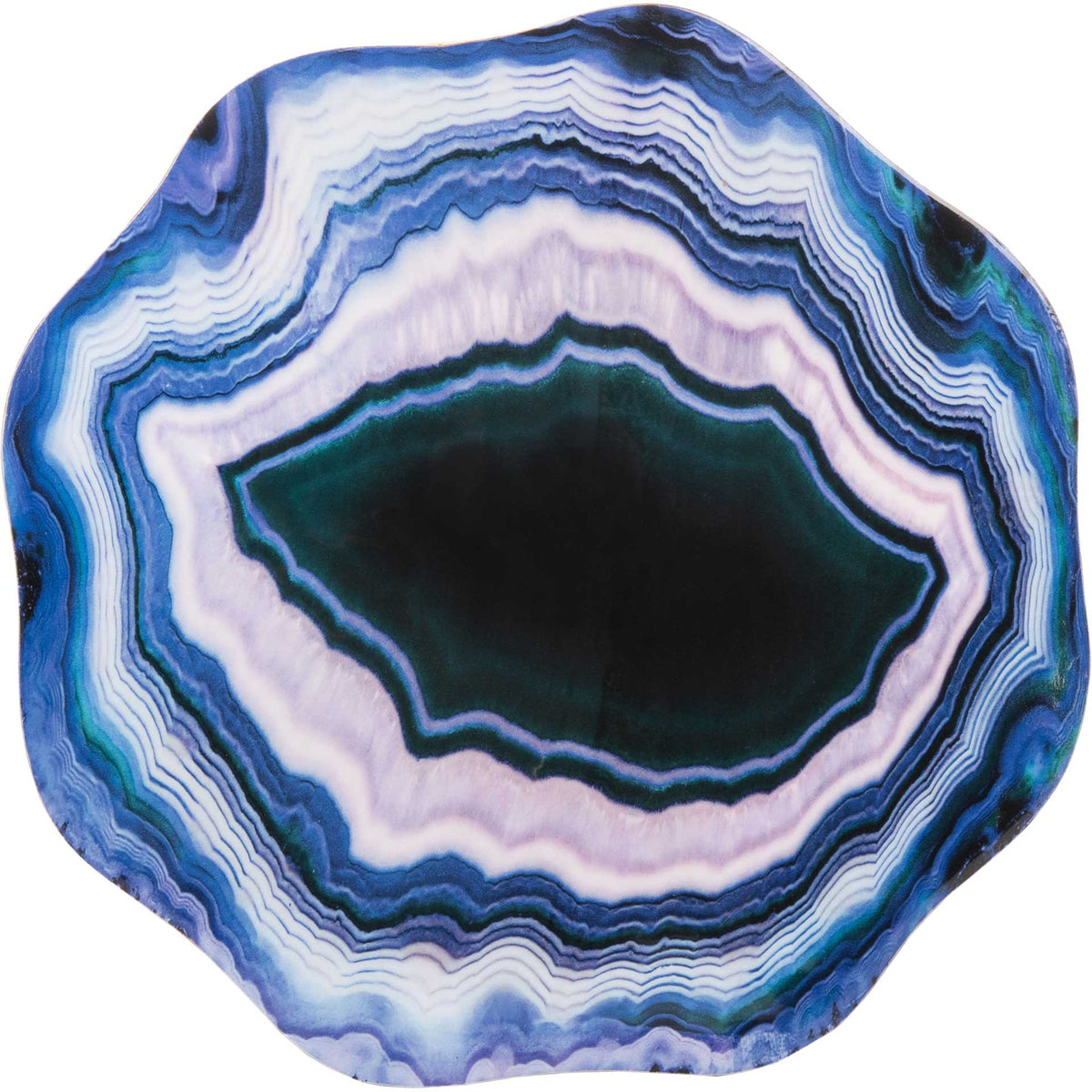 Cecilia Faux Agate Side Table Multi Blue/Purple/Gold