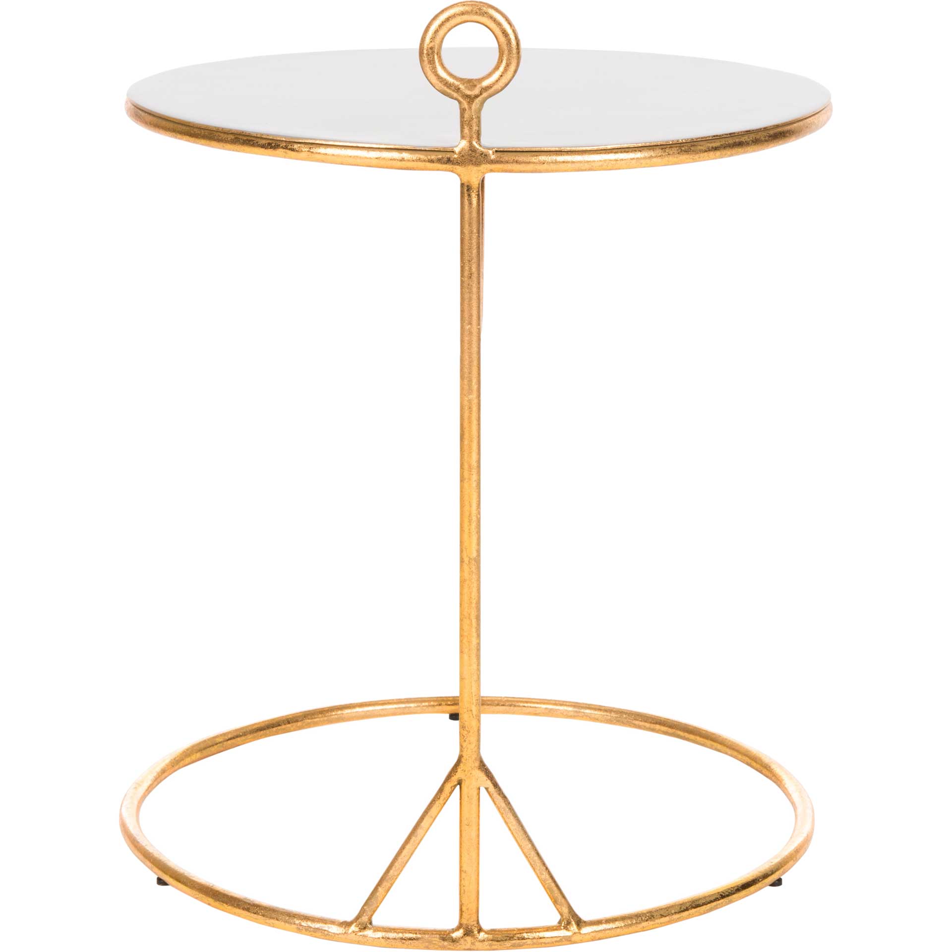 Emanate Round C Table Gray/Gold