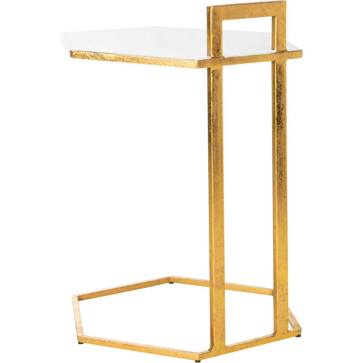 Mireya Hexagon C Table White/Gold