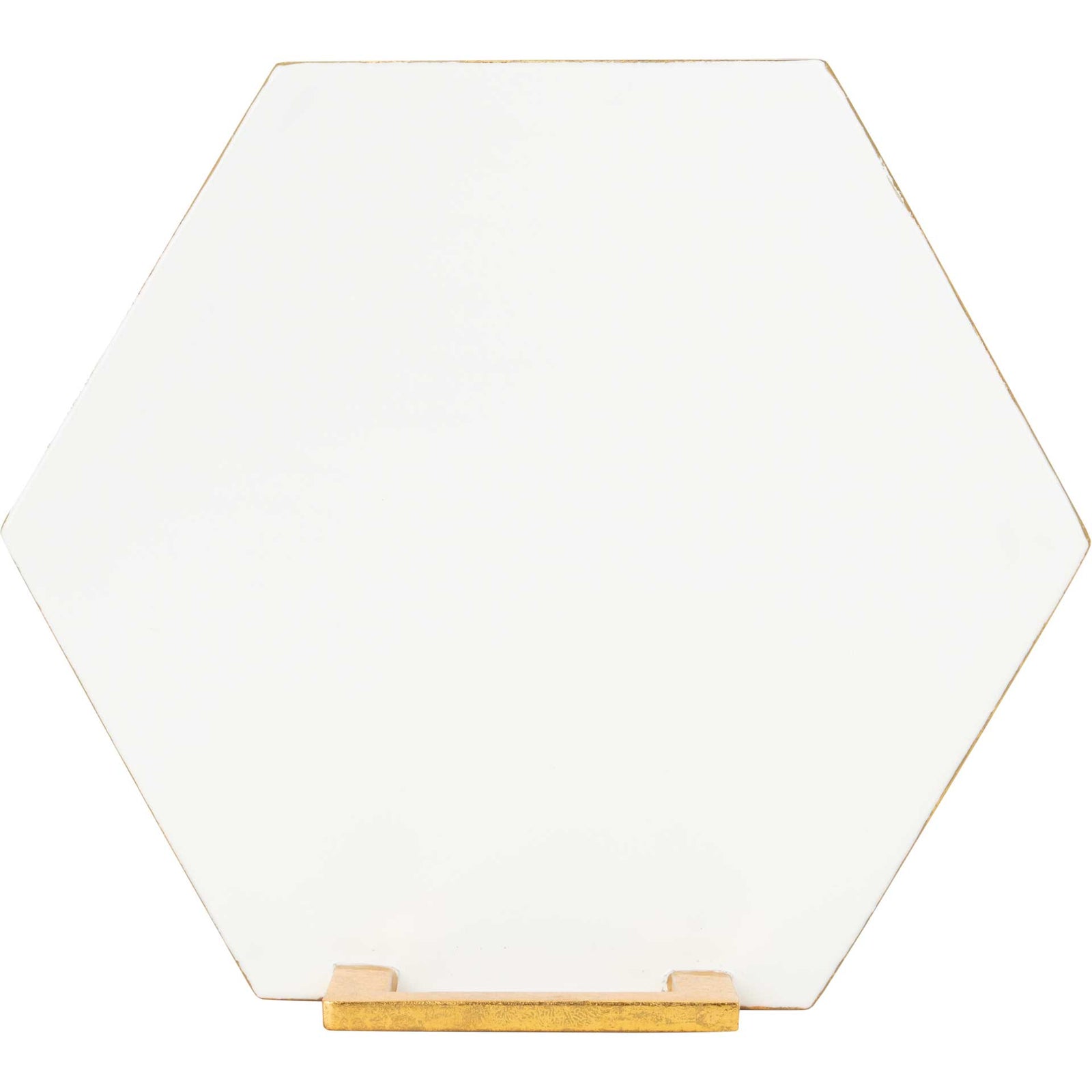 Mireya Hexagon C Table White/Gold