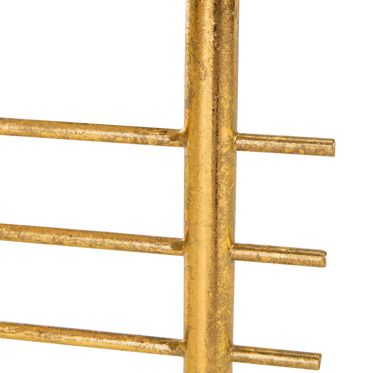 Jeffrey Round Accent Table White Marble/Gold