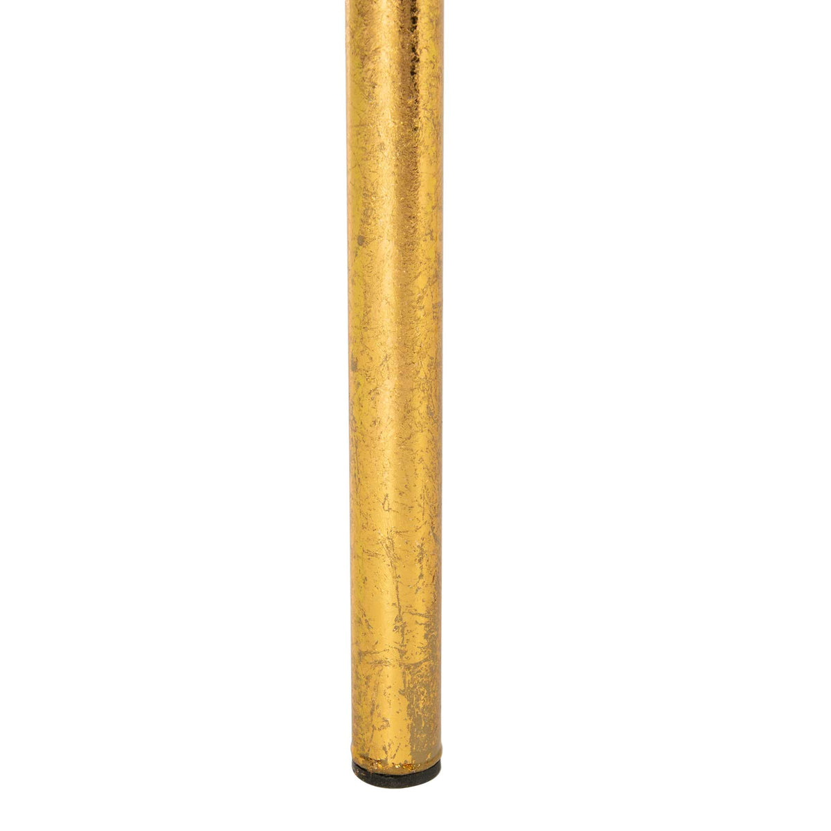 A slim gold metal leg displays a textured finish and a discreet dark foot.