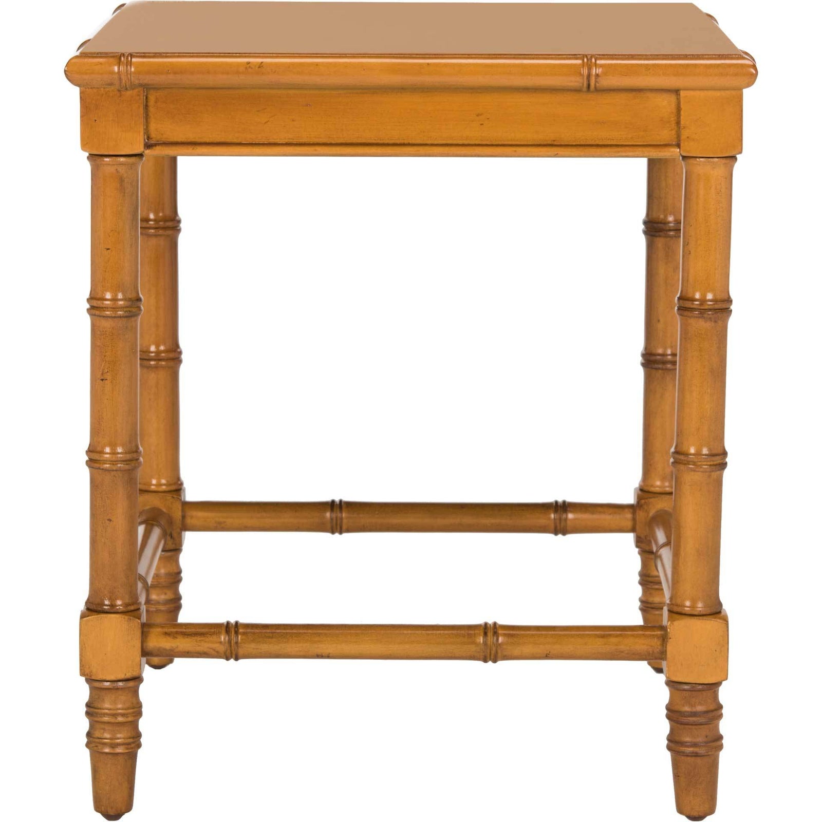 Lilian Coastal Bamboo Accent Table Brown