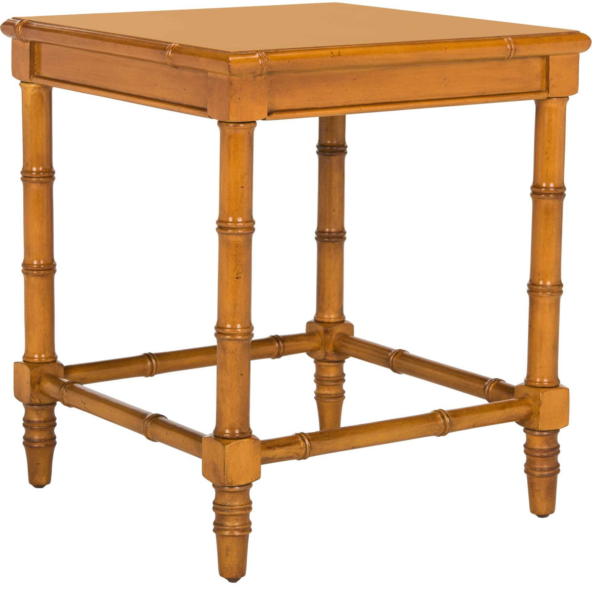 Lilian Coastal Bamboo Accent Table Brown