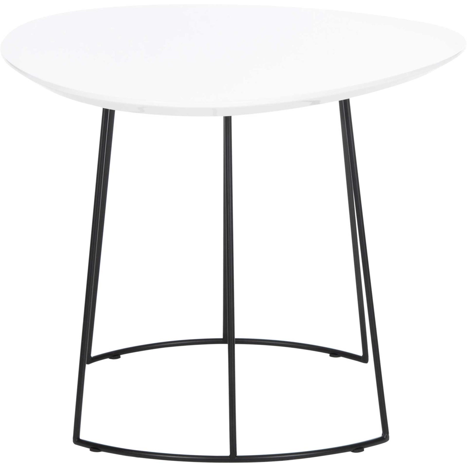 Bria Side Table Lacquer White/Black