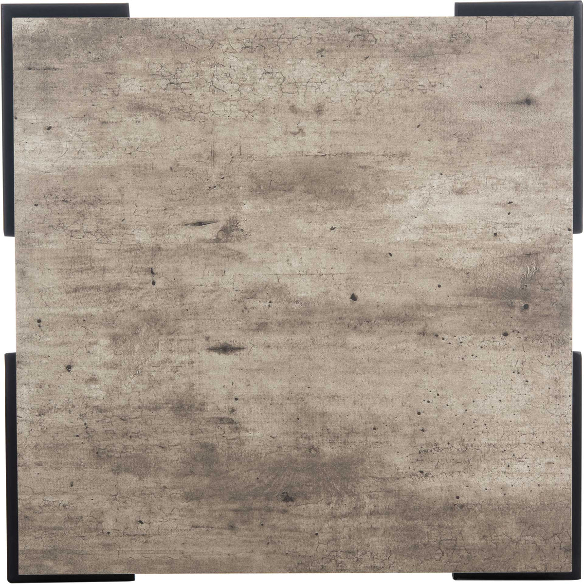 Jesus Square Accent Table Light Gray/Black