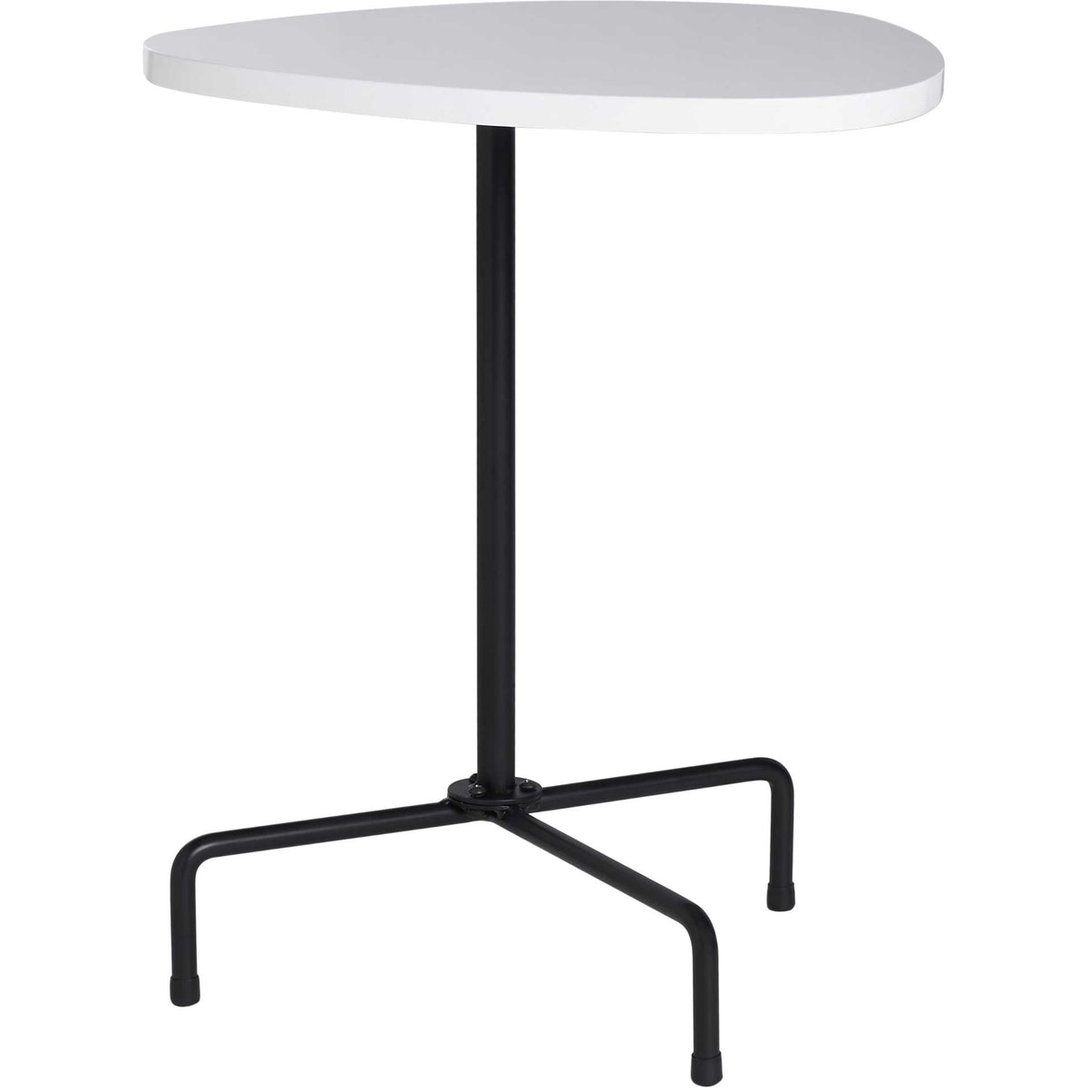 White curved top and angular black iron tripod lend a clean, modern contrast. || ACC4207A || front_angle_studio
