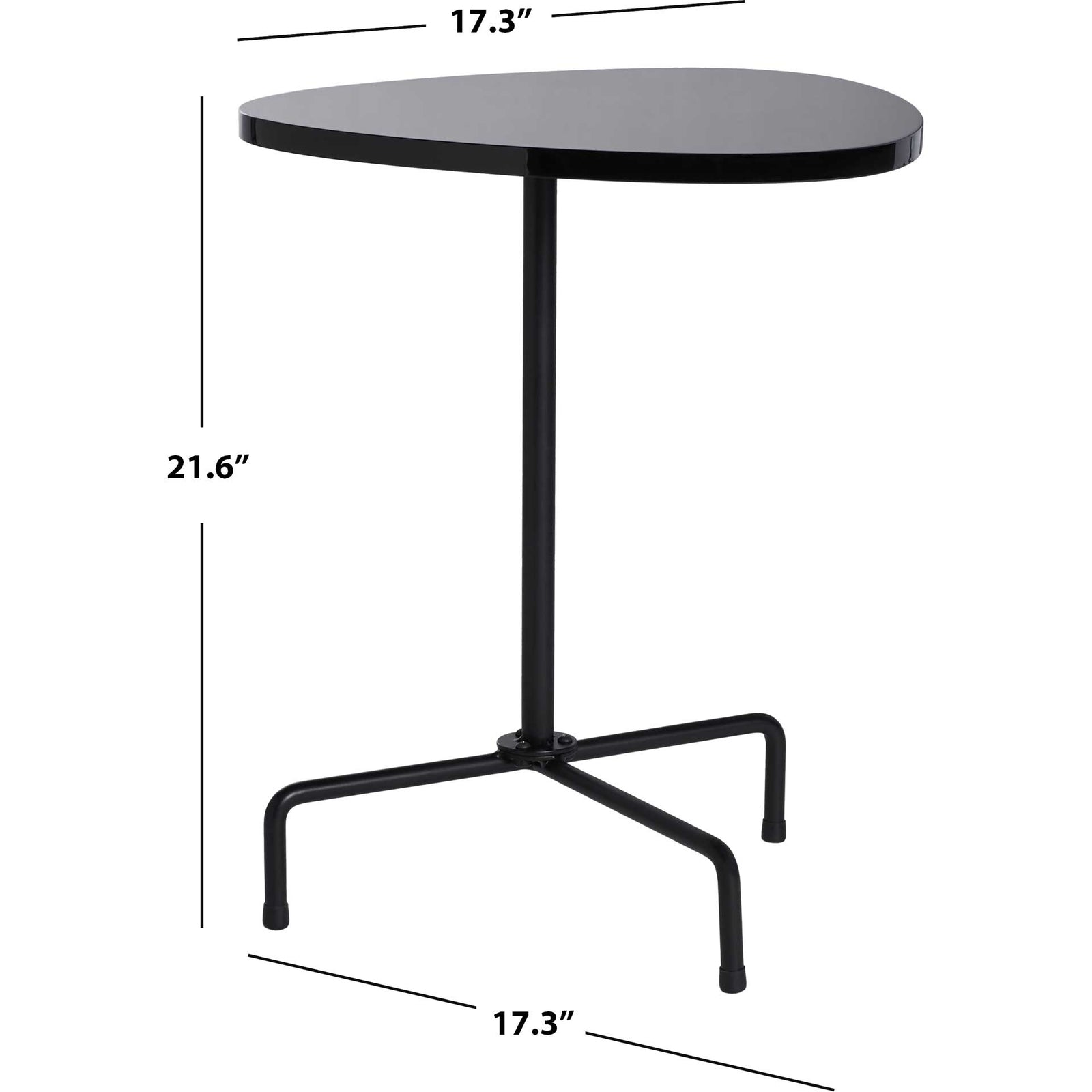 Beningo Tripod Side Table Black/Black