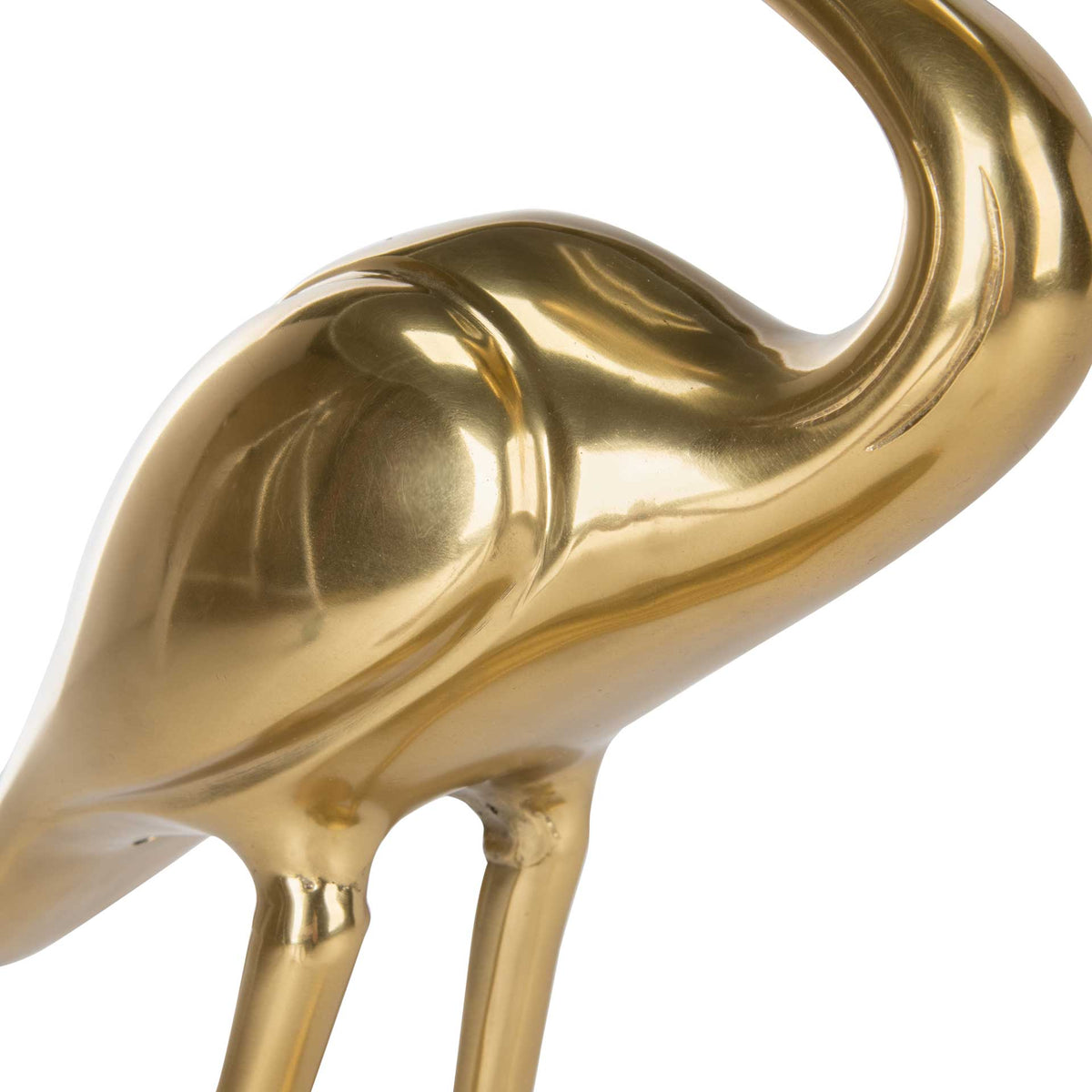 Tourmaline Crane Base Accent Table Glass Top/Gold