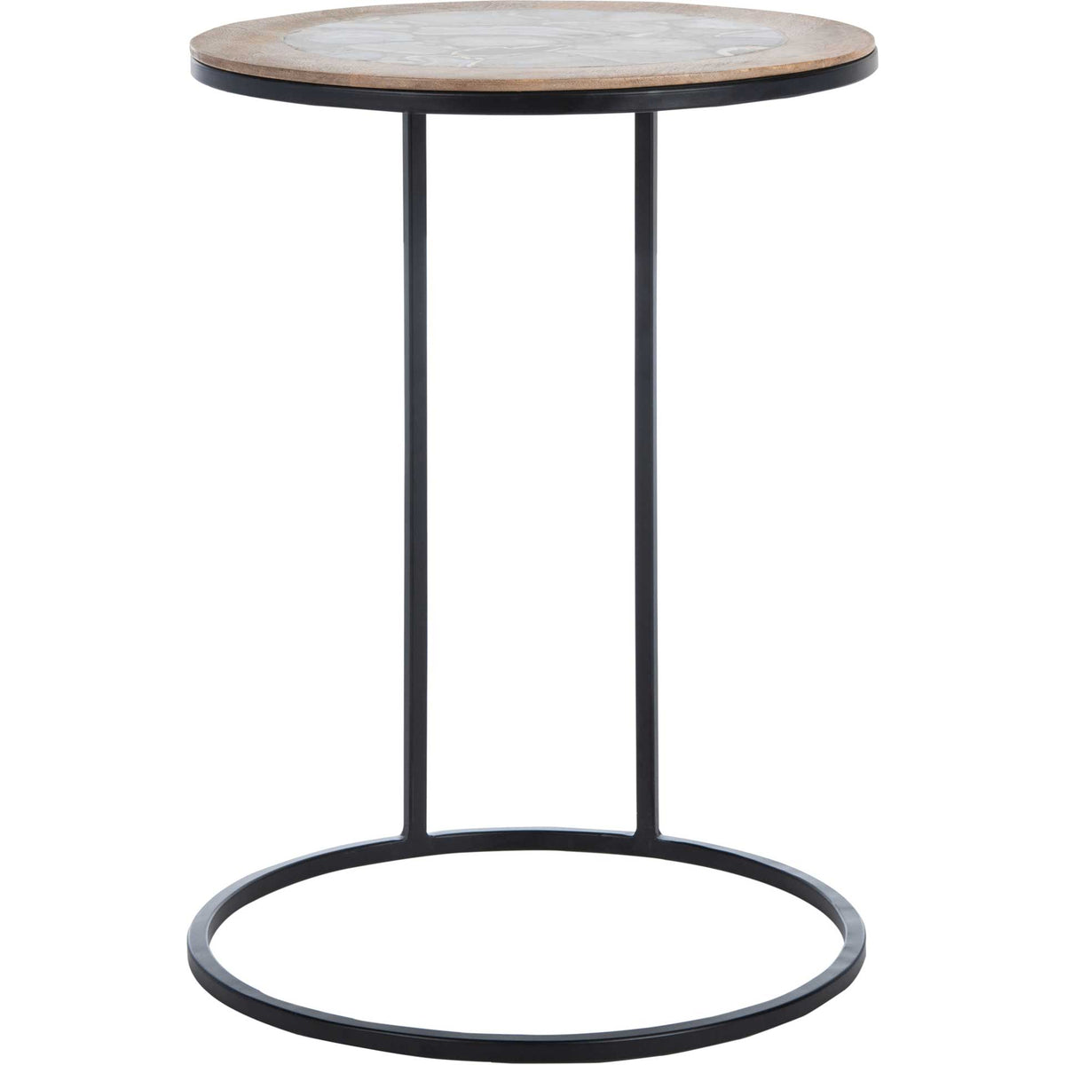 Gear Agate Side Table Black Agate