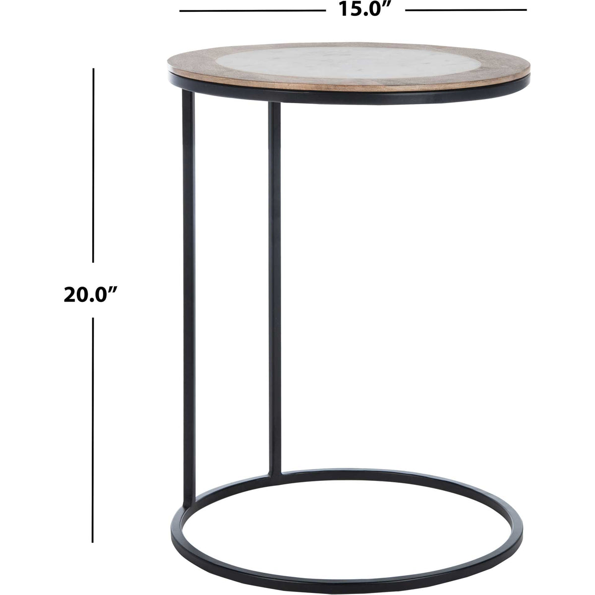 Gear Agate Side Table White Marble