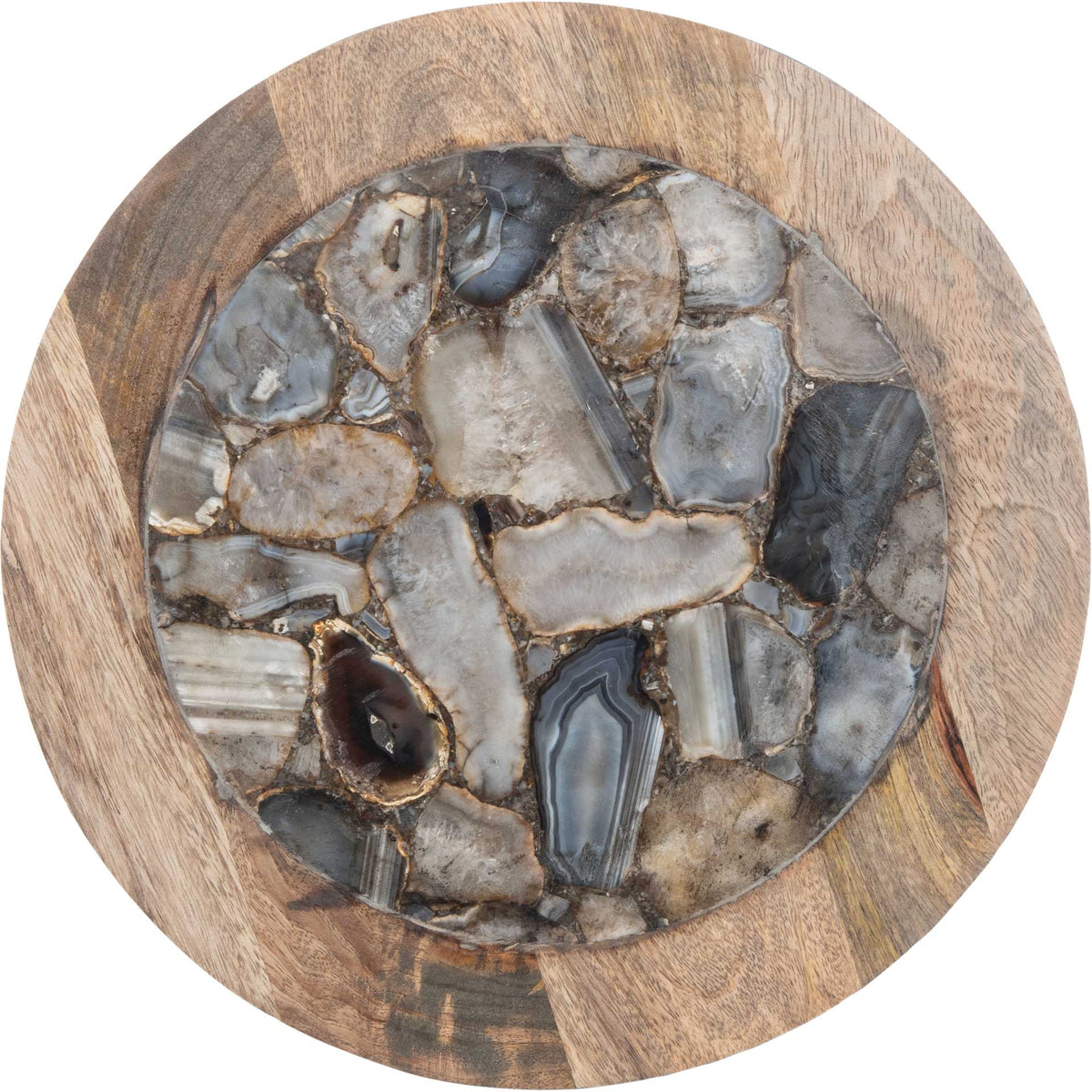 Luka Agate Accent Table Black Agate