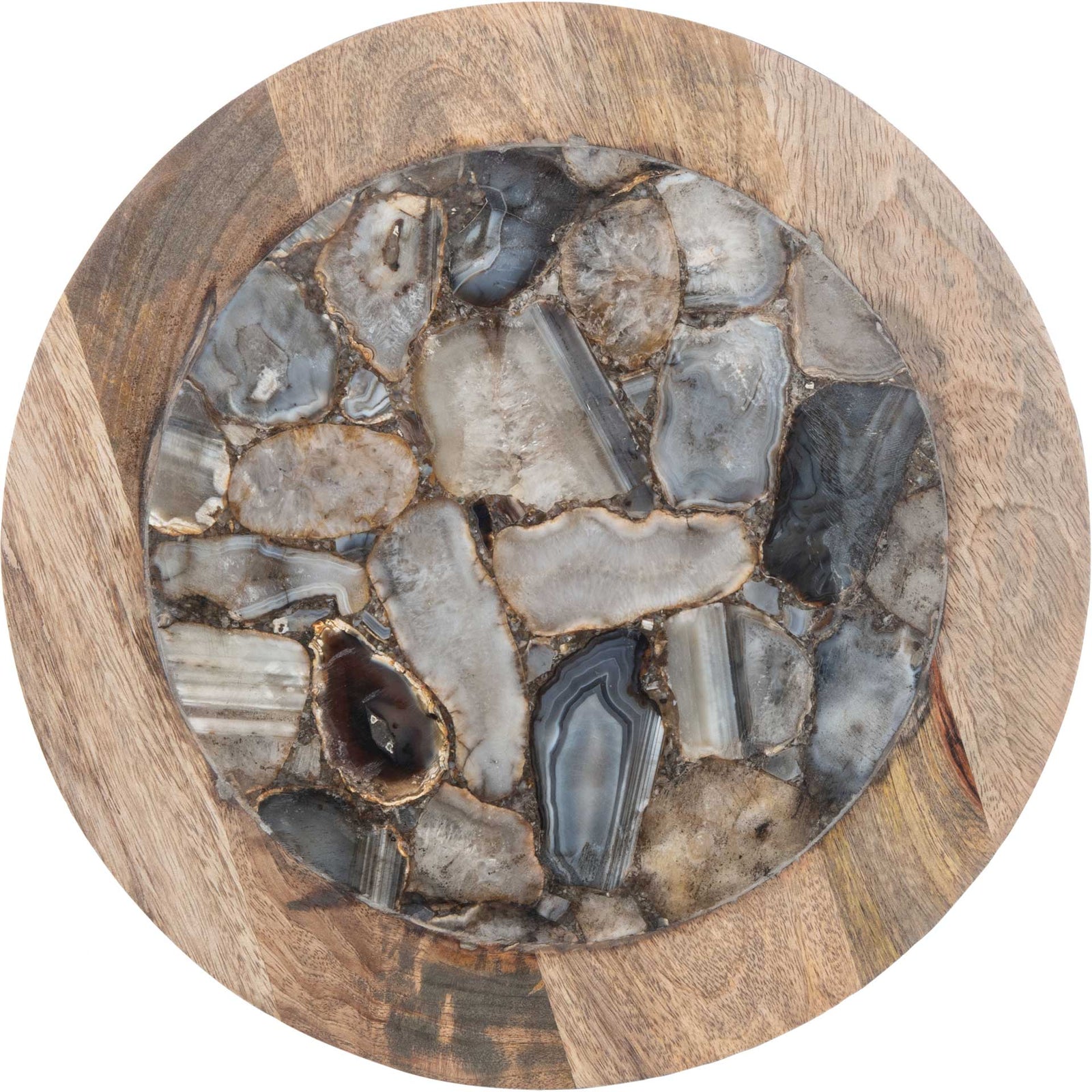 Luka Agate Accent Table Black Agate