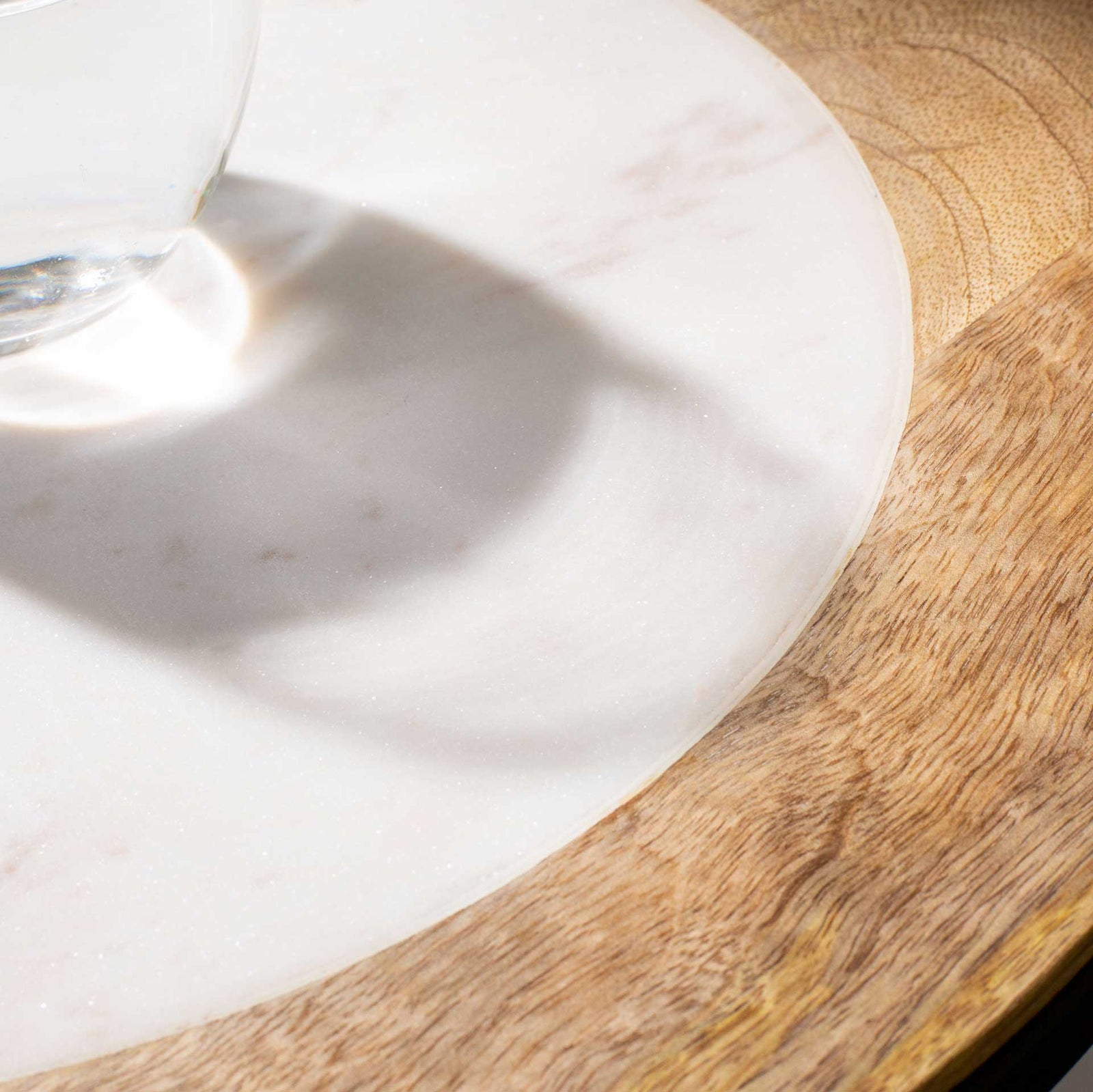 Luka Agate Accent Table White Marble