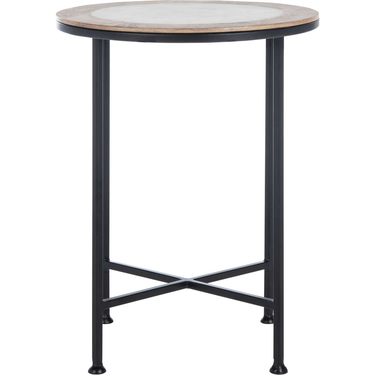 Luka Agate Accent Table White Marble