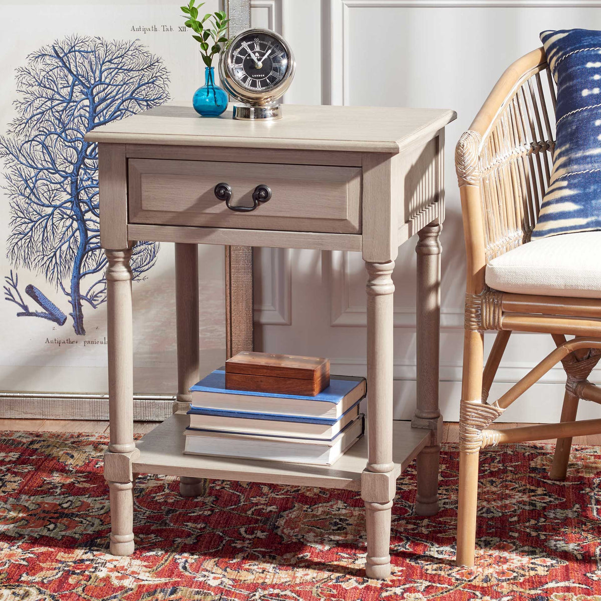 Whalen 1 Drawer Accent Table Greige