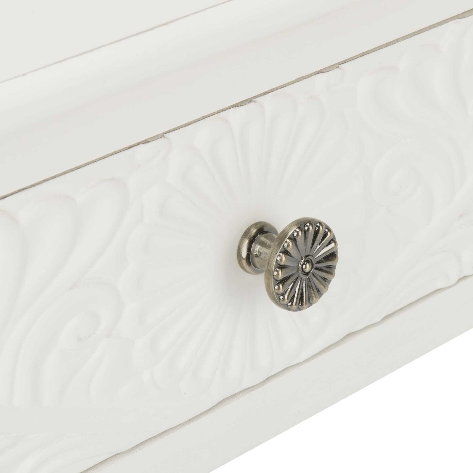 Jonco 1 Drawer Accent Table Distressed White