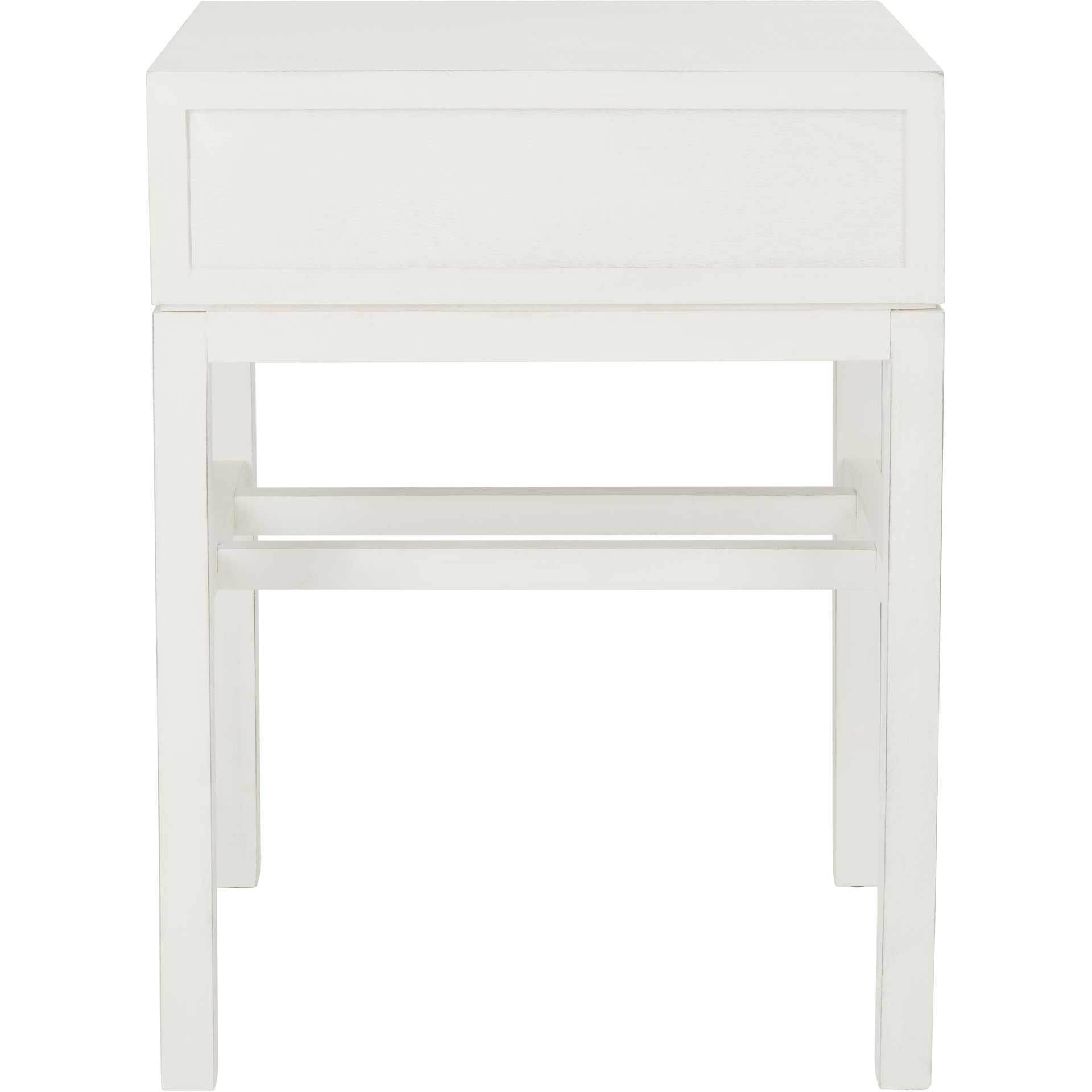 Ajani 1 Drawer Accent Table Distressed White